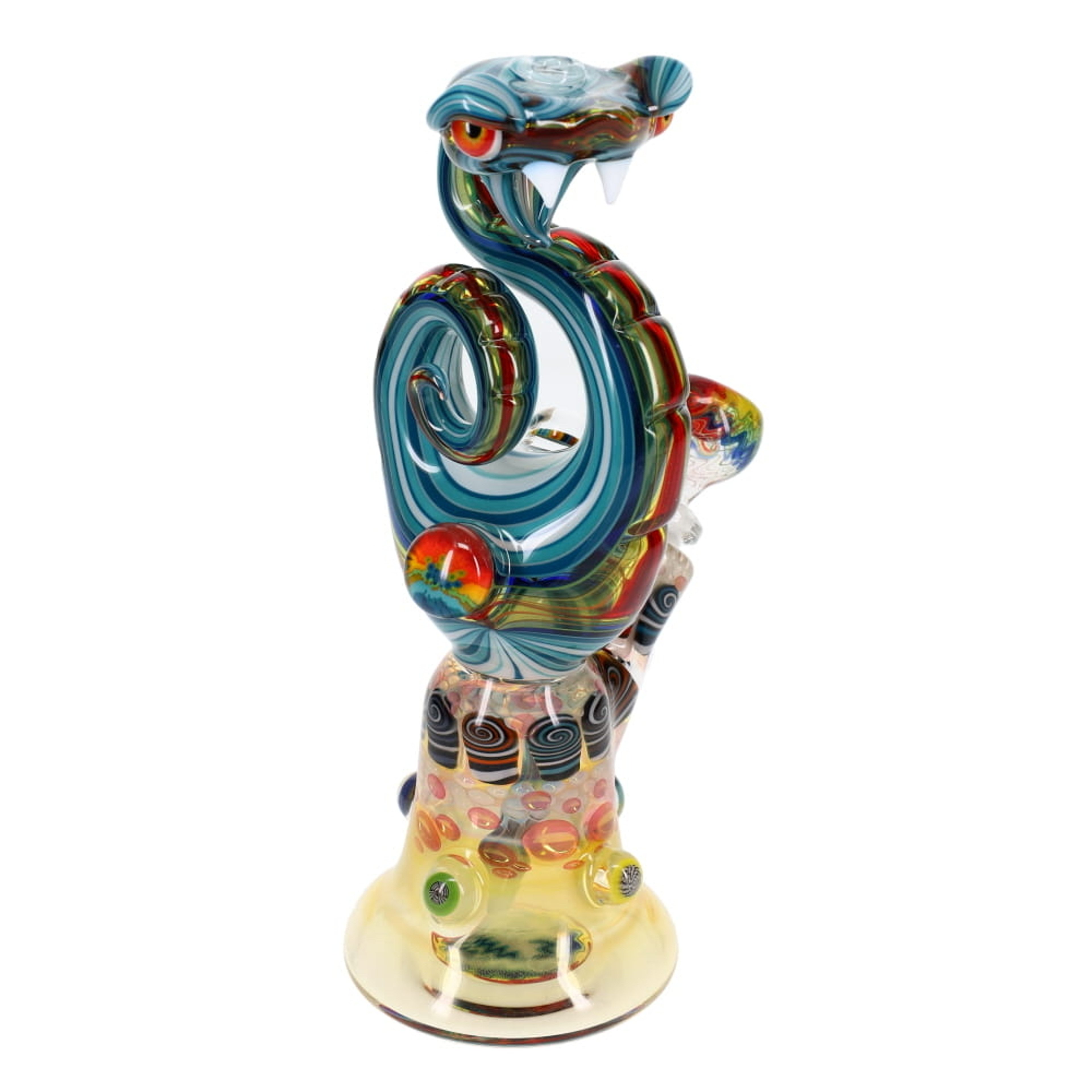 Niko Cray X Chunk Glass X Cowboy Glass Rainbow Snake Beaker image 0