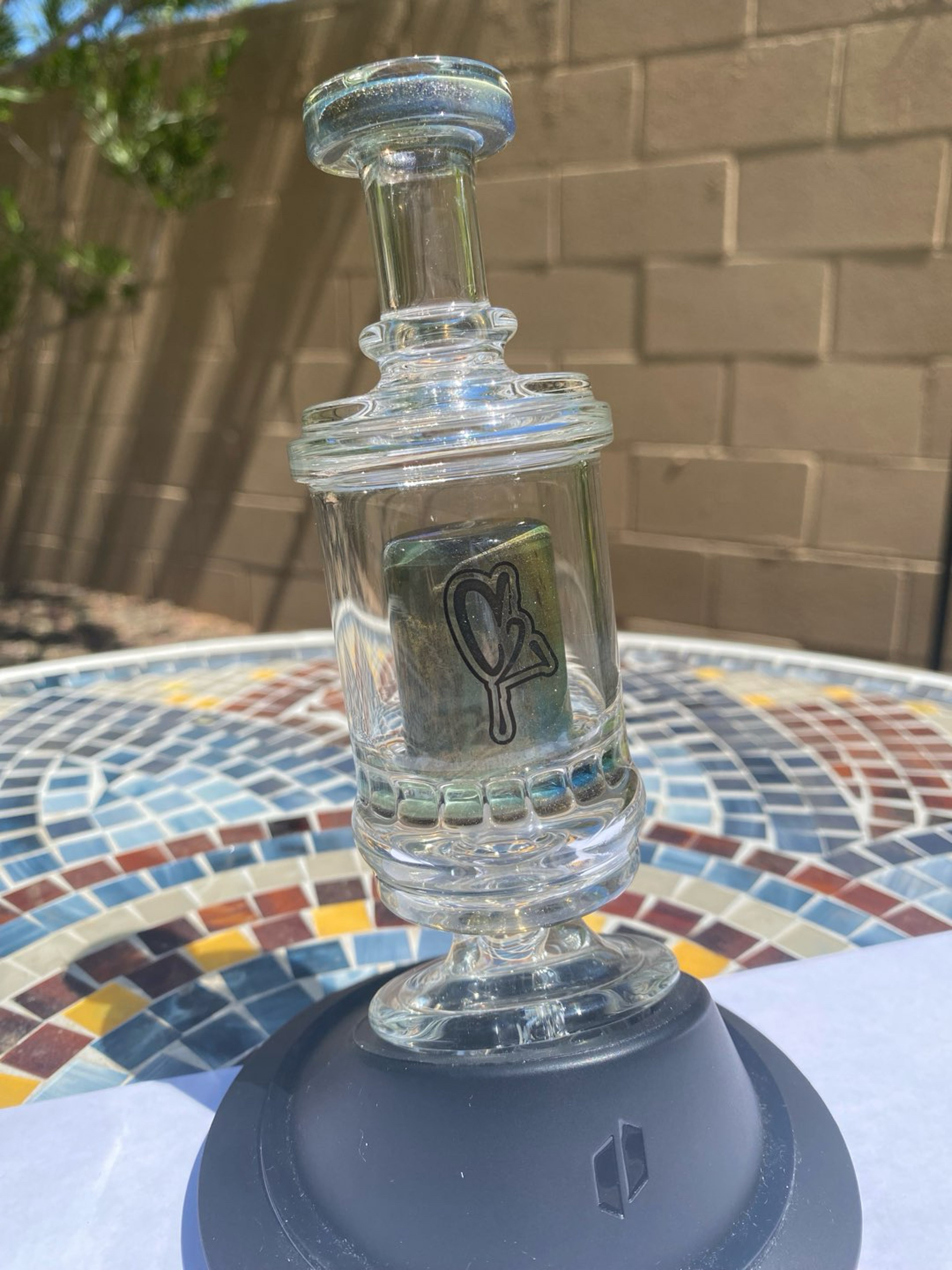 Preview pic of C2 Creations Puffco Peak top glass Mossy Green