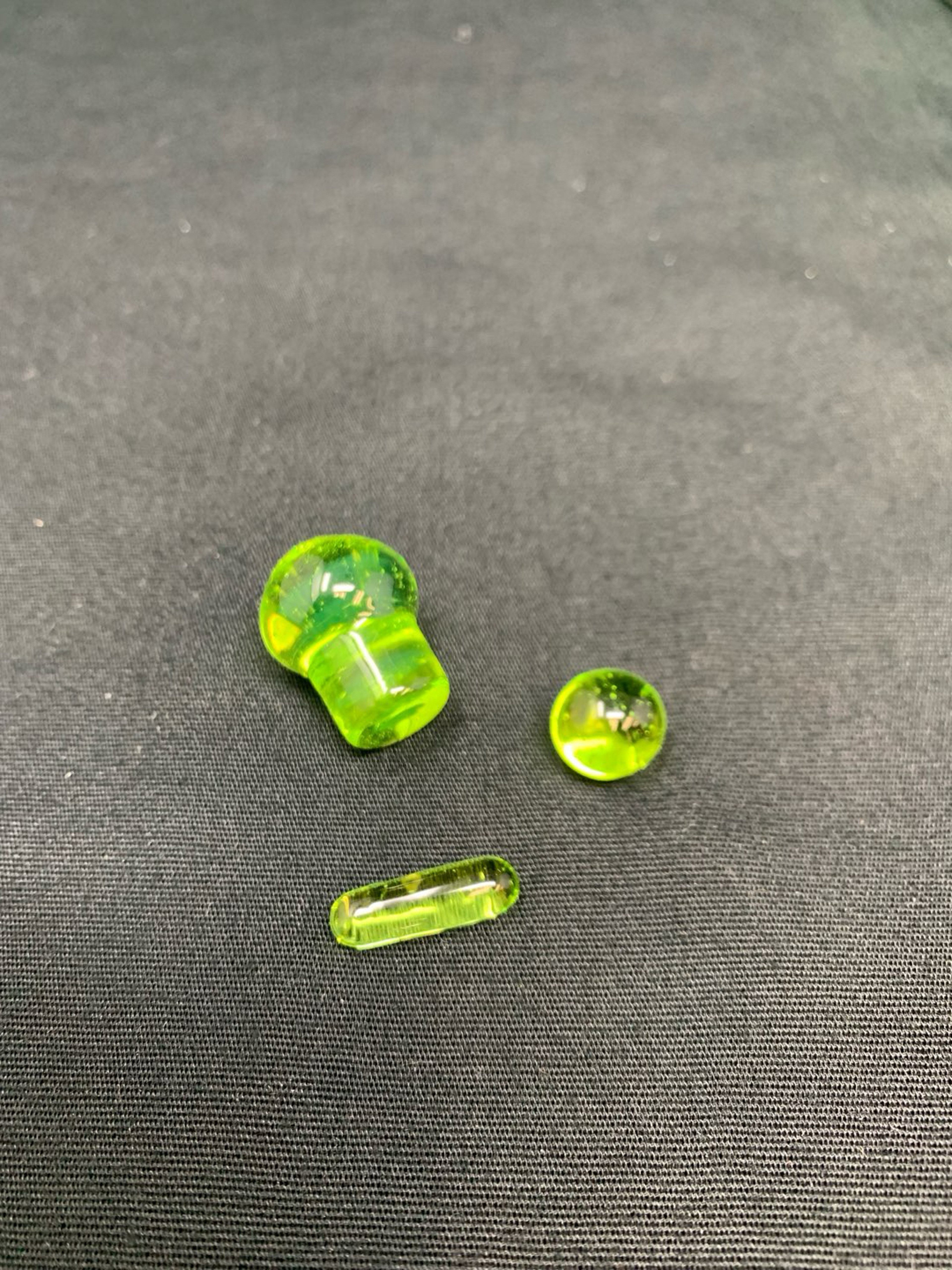 Preview pic of Krunchie Lettuce 3 piece transparent green terp set
