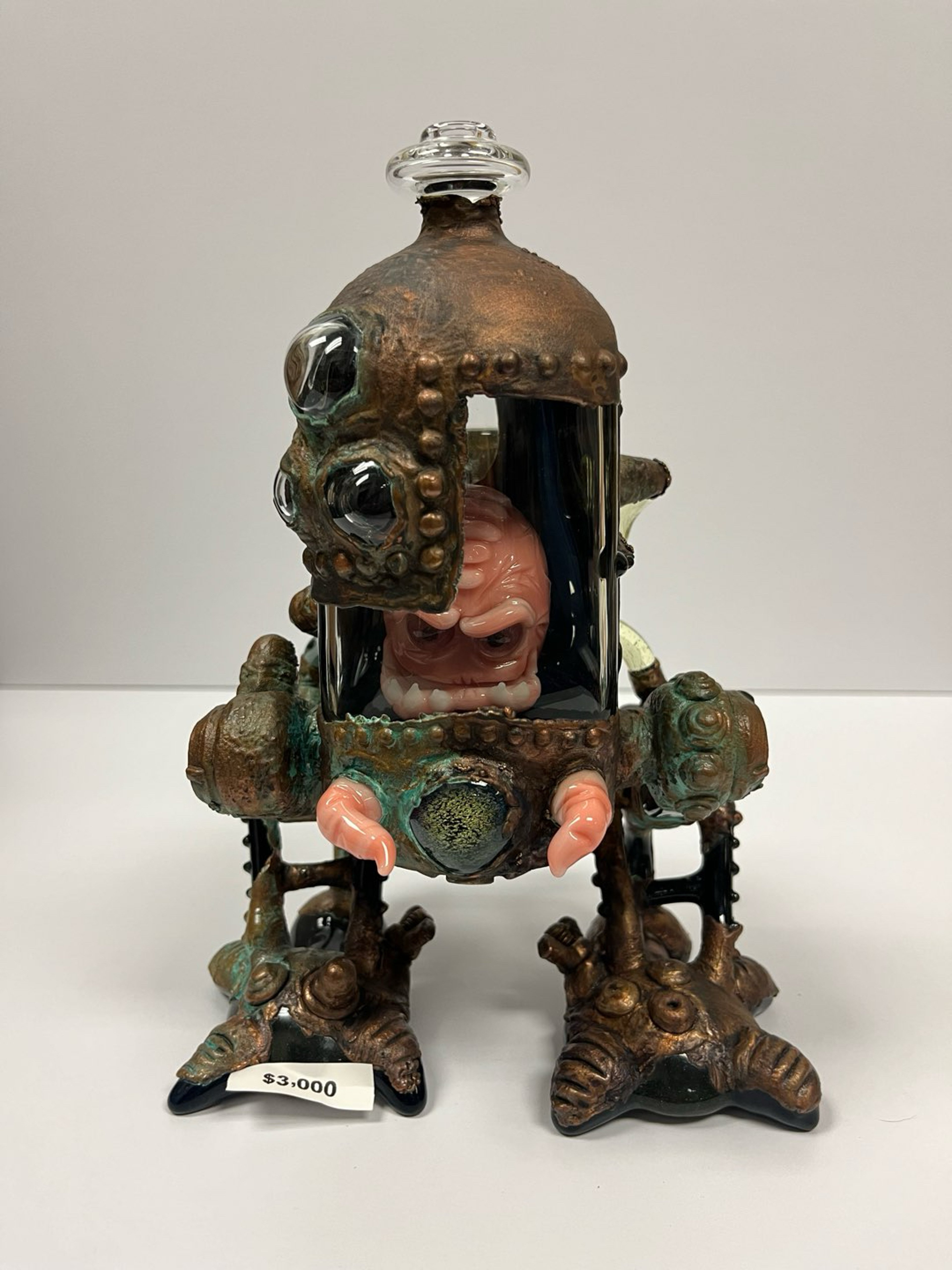 Preview pic of Space Glass Krang from TMNT custom 1 of 1 rig with glow in dark black light accents