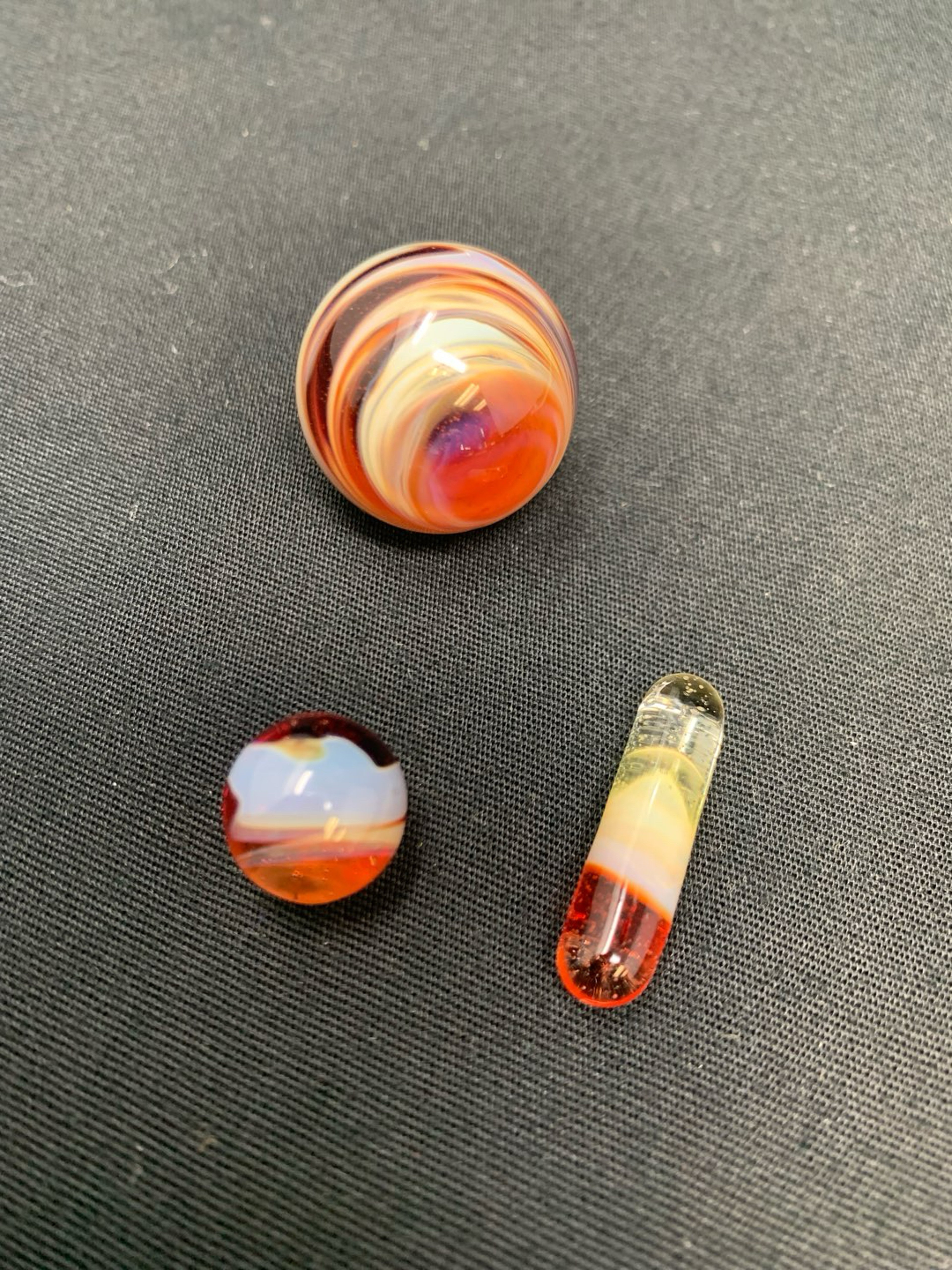 Preview pic of Blue Sky Glass Red Swirl Terp set