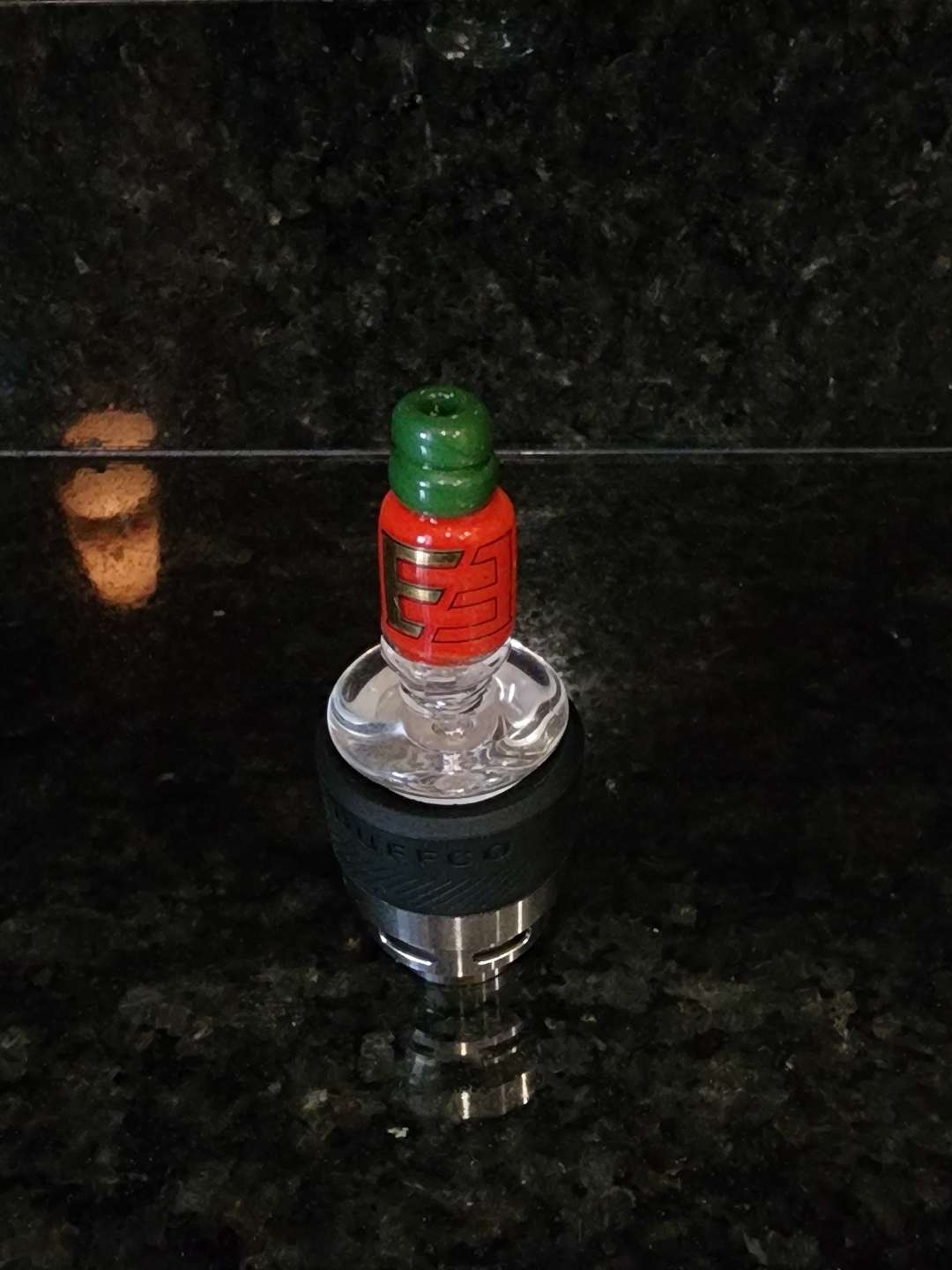 Preview pic of Pre-Owned Empire Glass Sriracha Bottle Peak/Peak Pro Cap