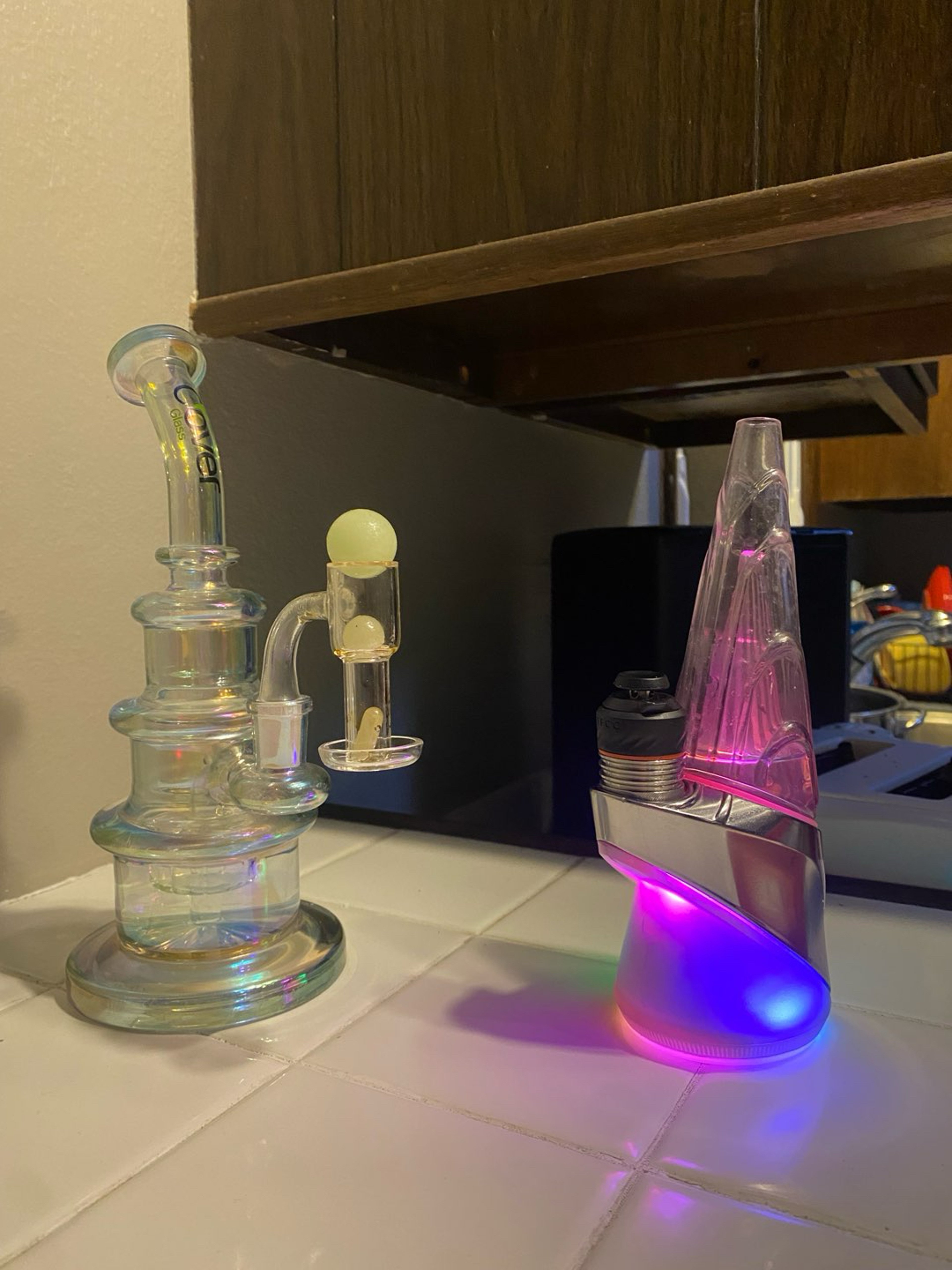 Preview pic of Puffco Guardian and Clover Rig w Terp Slurper
