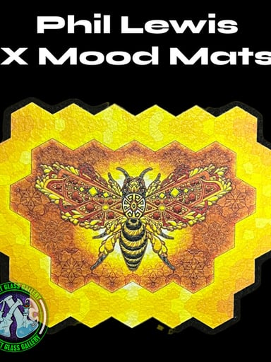 Preview pic of Moodmats - Dab Mat #65 - Phill Lewis Honeycomb Bee