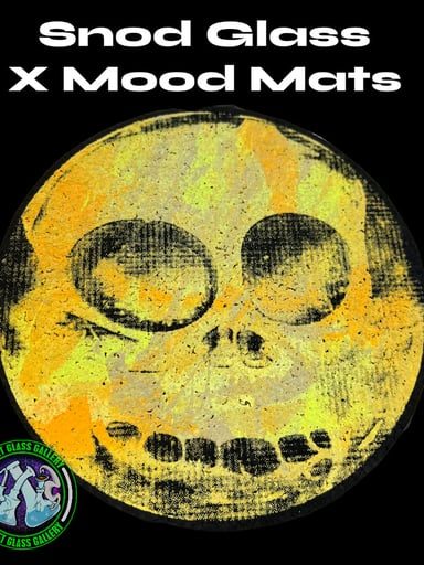 Preview pic of Moodmats - Dab Mat #72 - Snod Grass Skull (Double Sided)