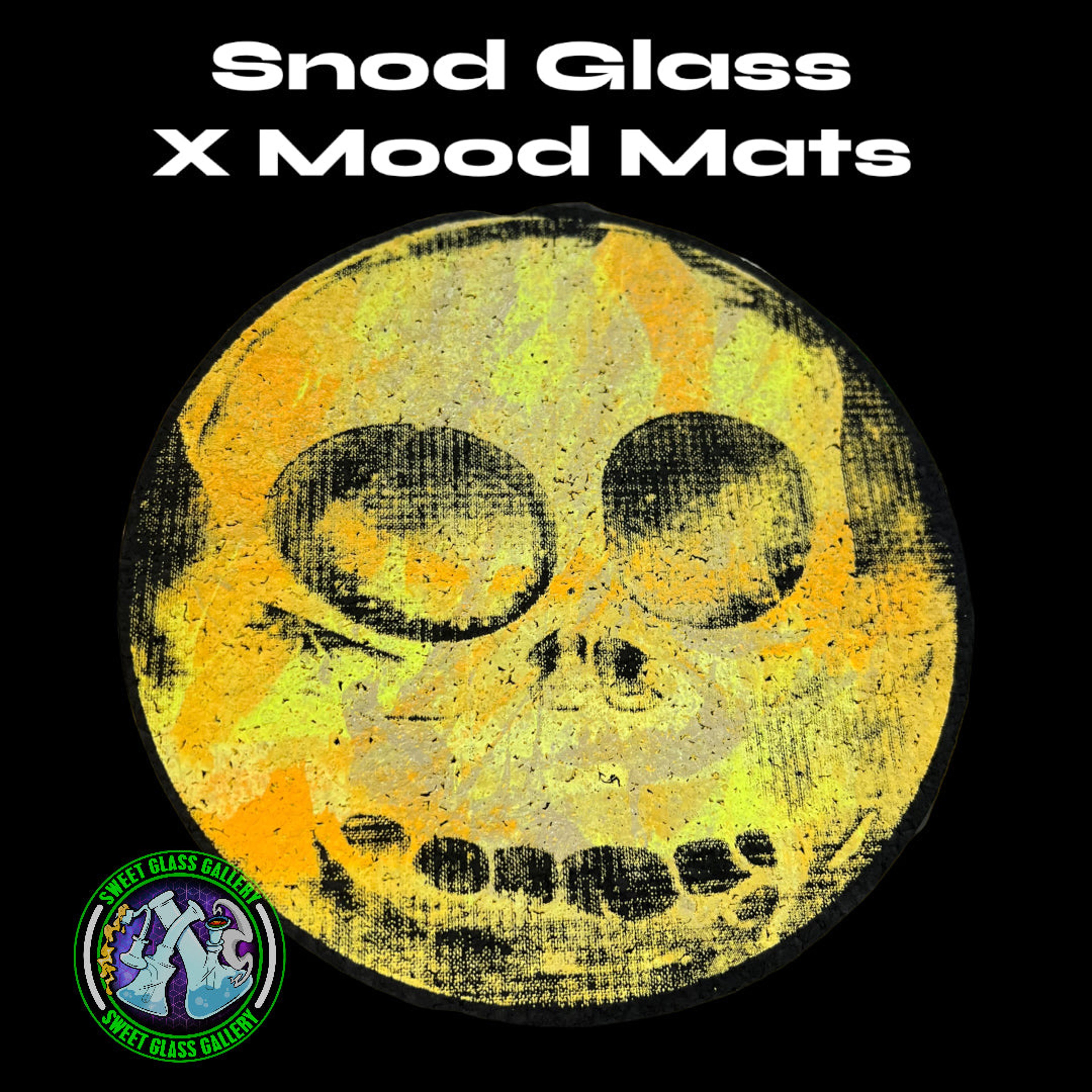 Preview pic of Moodmats - Dab Mat #72 - Snod Grass Skull (Double Sided)