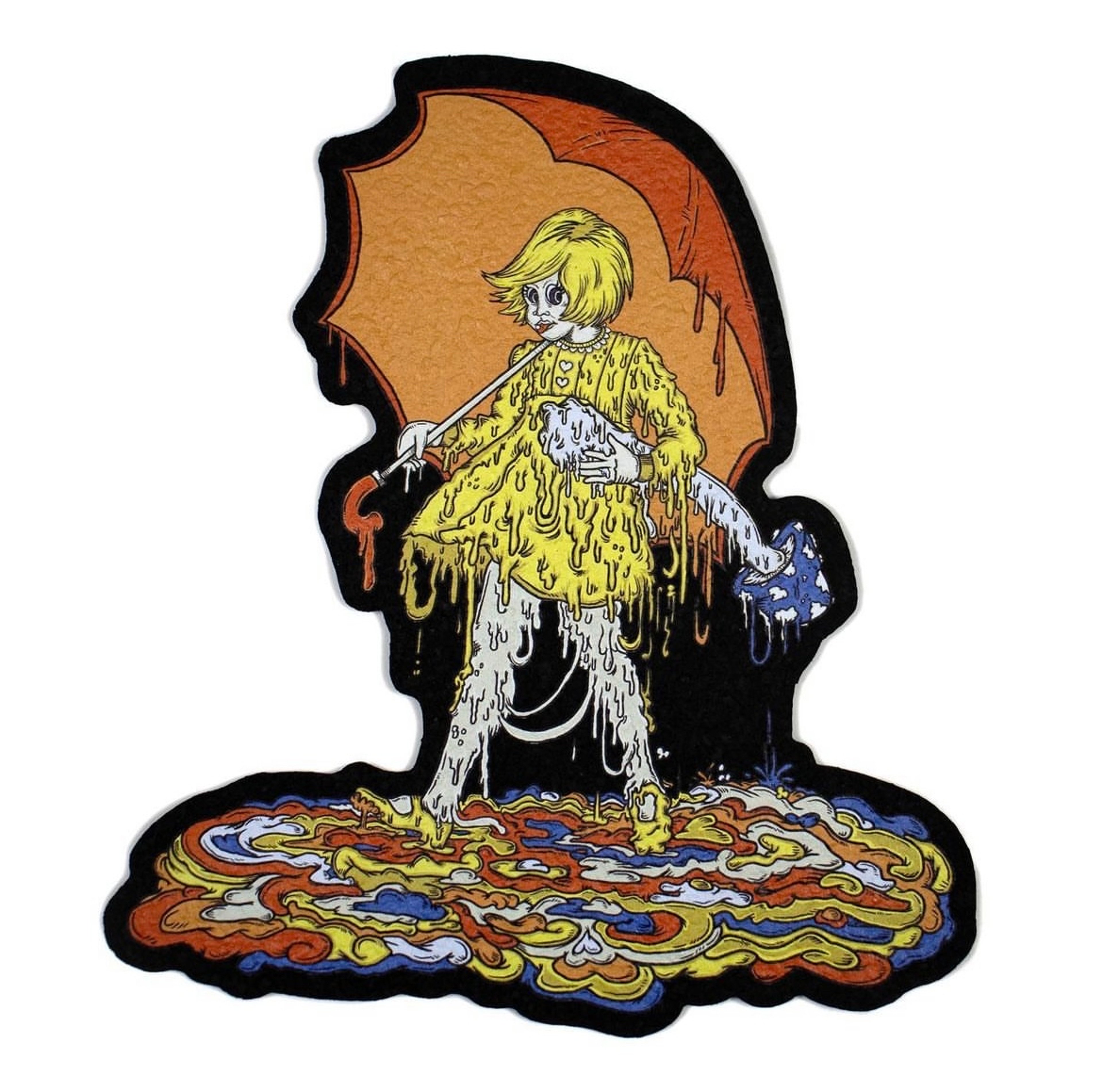 Preview pic of “Drippy Shroom Girl” Moodmat by Slinger Apparel and Vincent Gordon