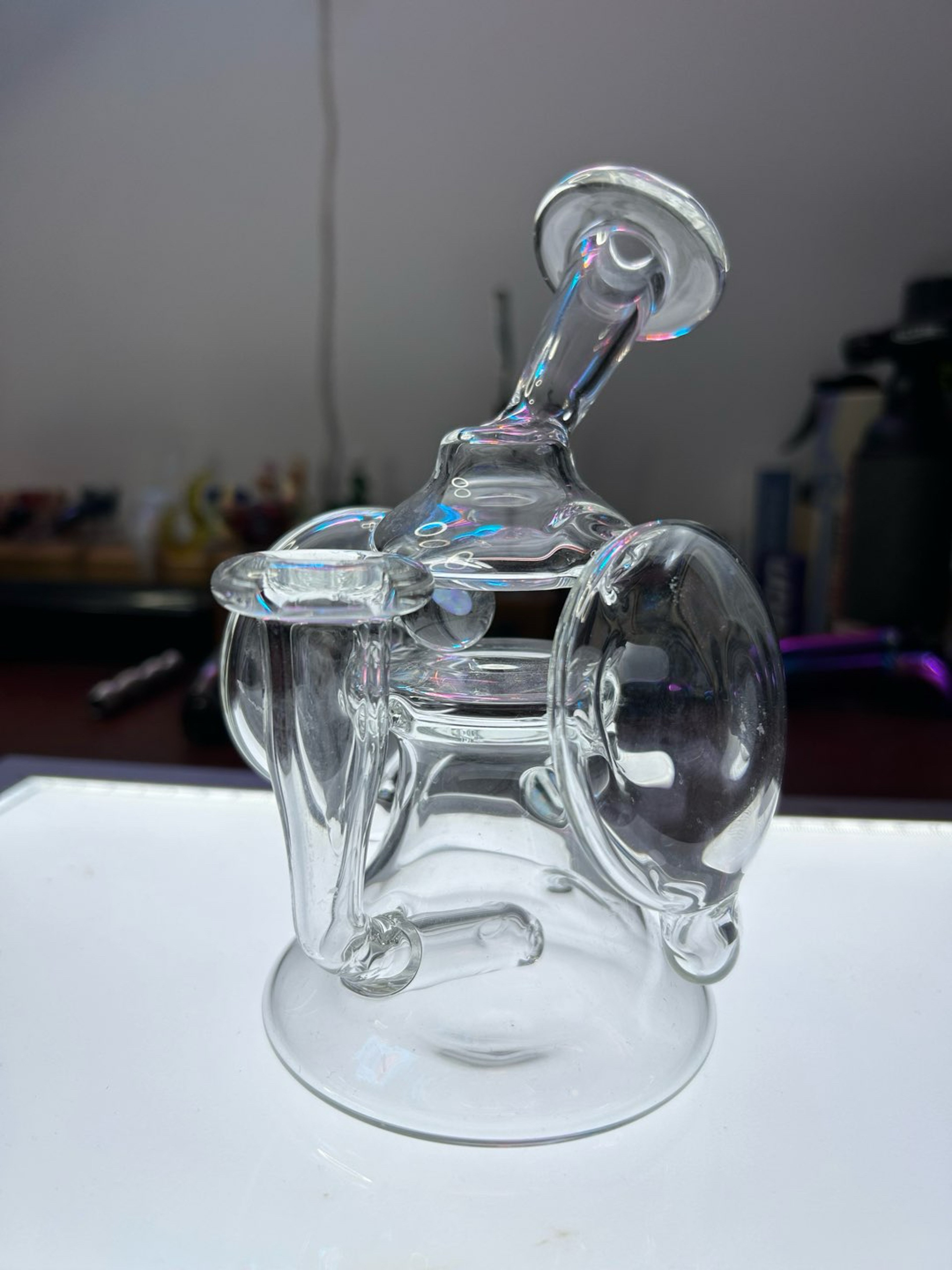 Preview pic of Knuckles Glass Spinning Opal Marble Rig