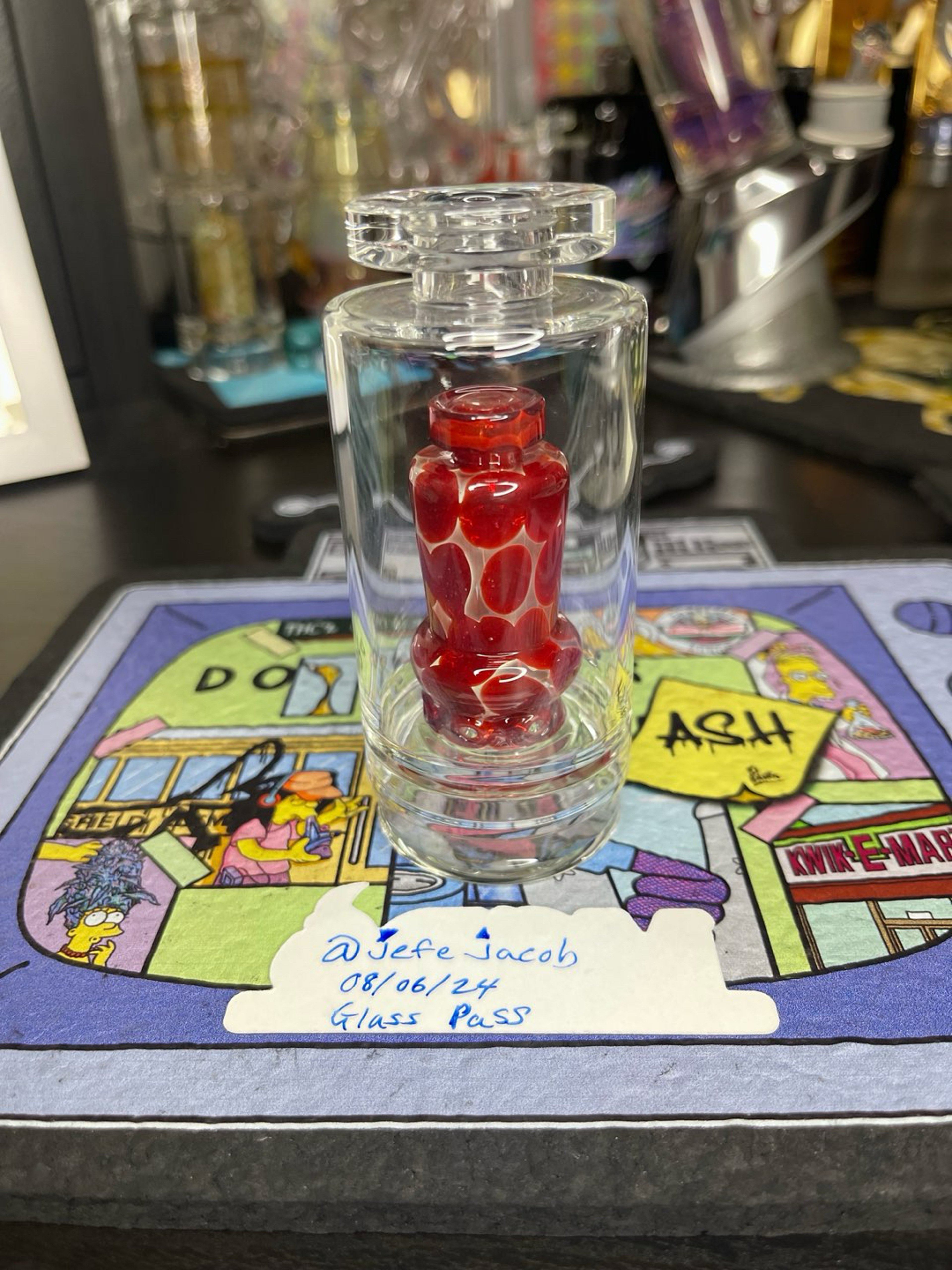 Spider Kyle Red Elvis Inception Puffco Glass Top image 0