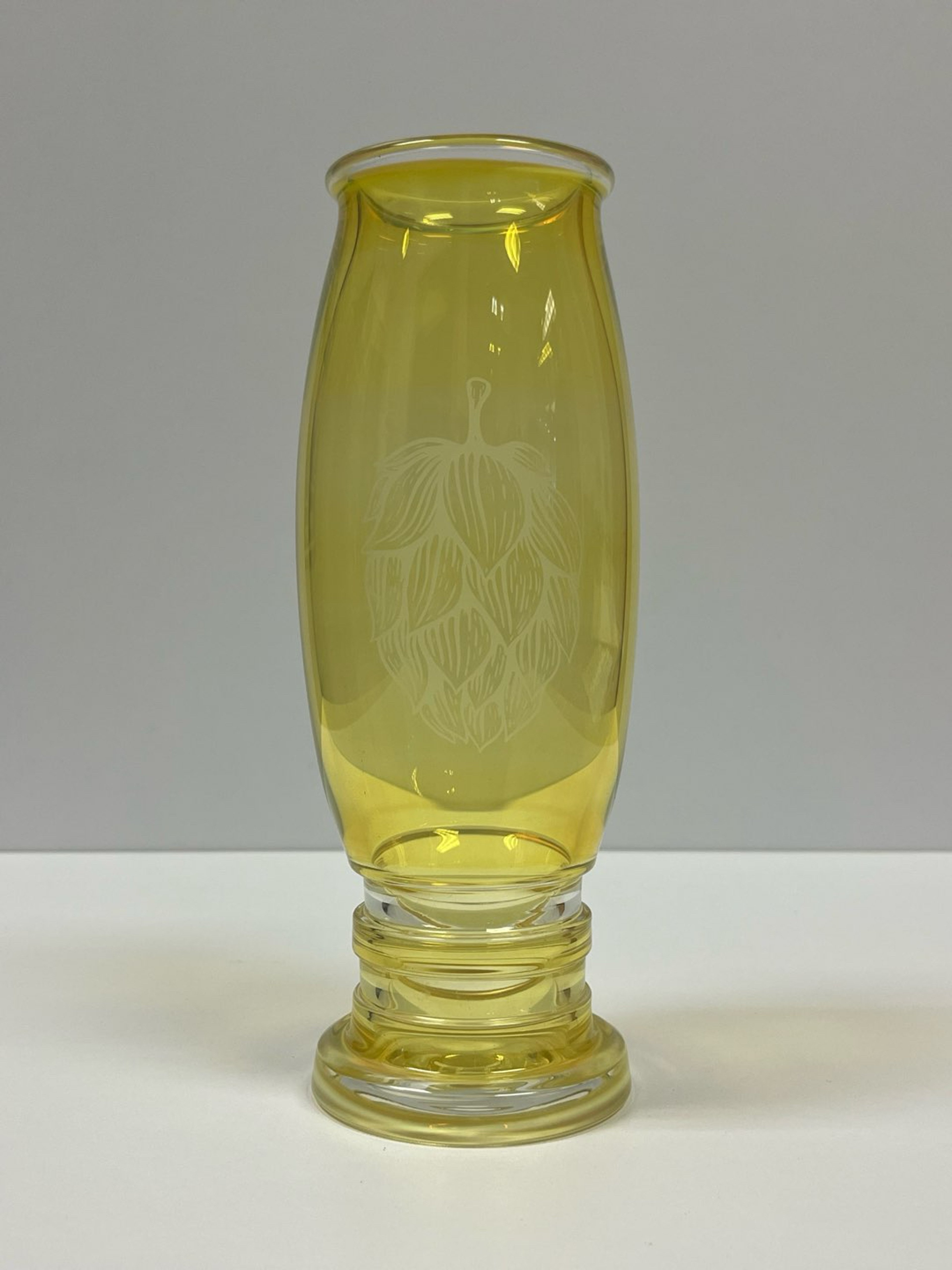 Little B Glass Justin Brinson drinking glass with Beer Hop on it image 0