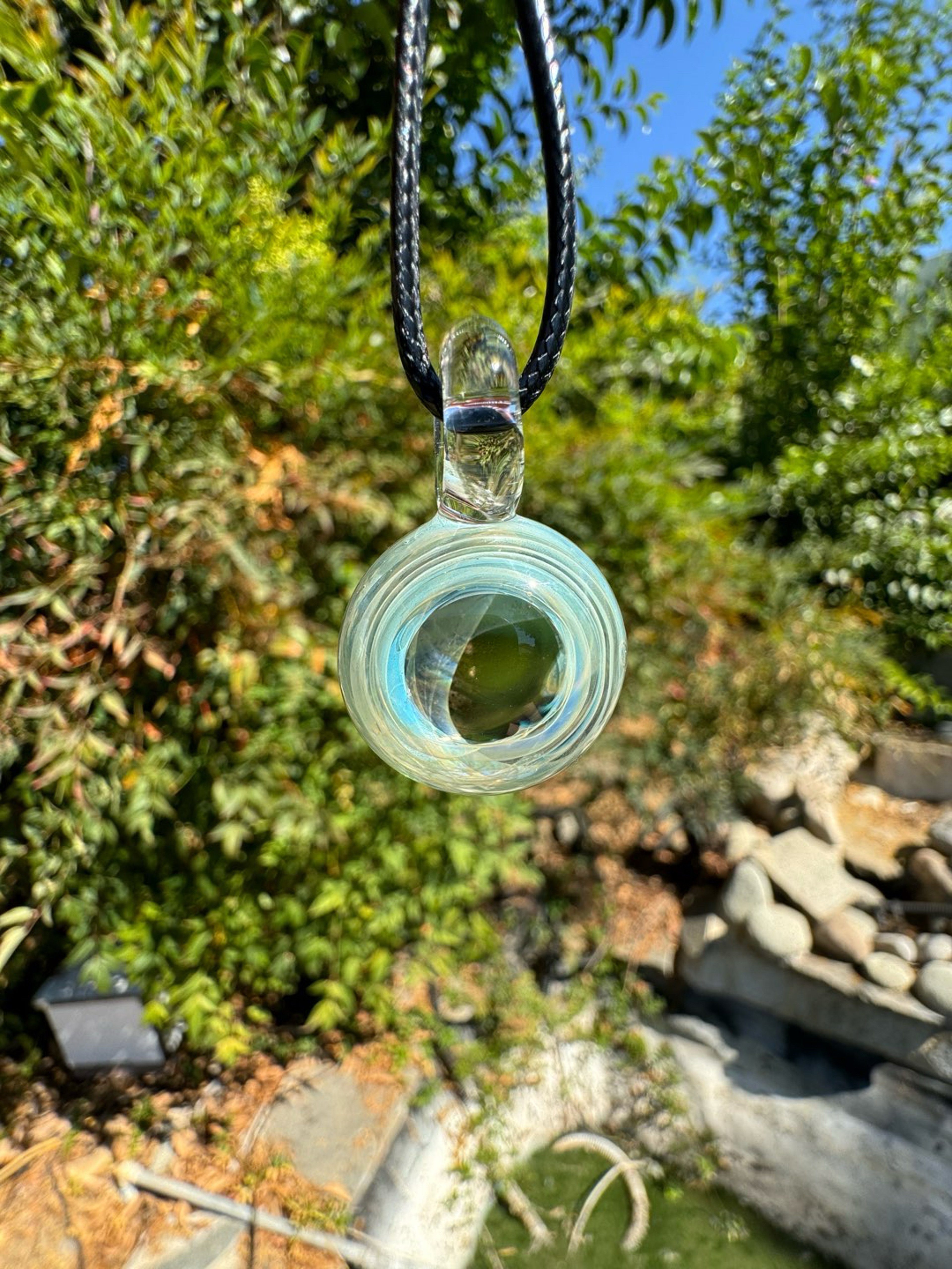 Silver fumed pendent image 0
