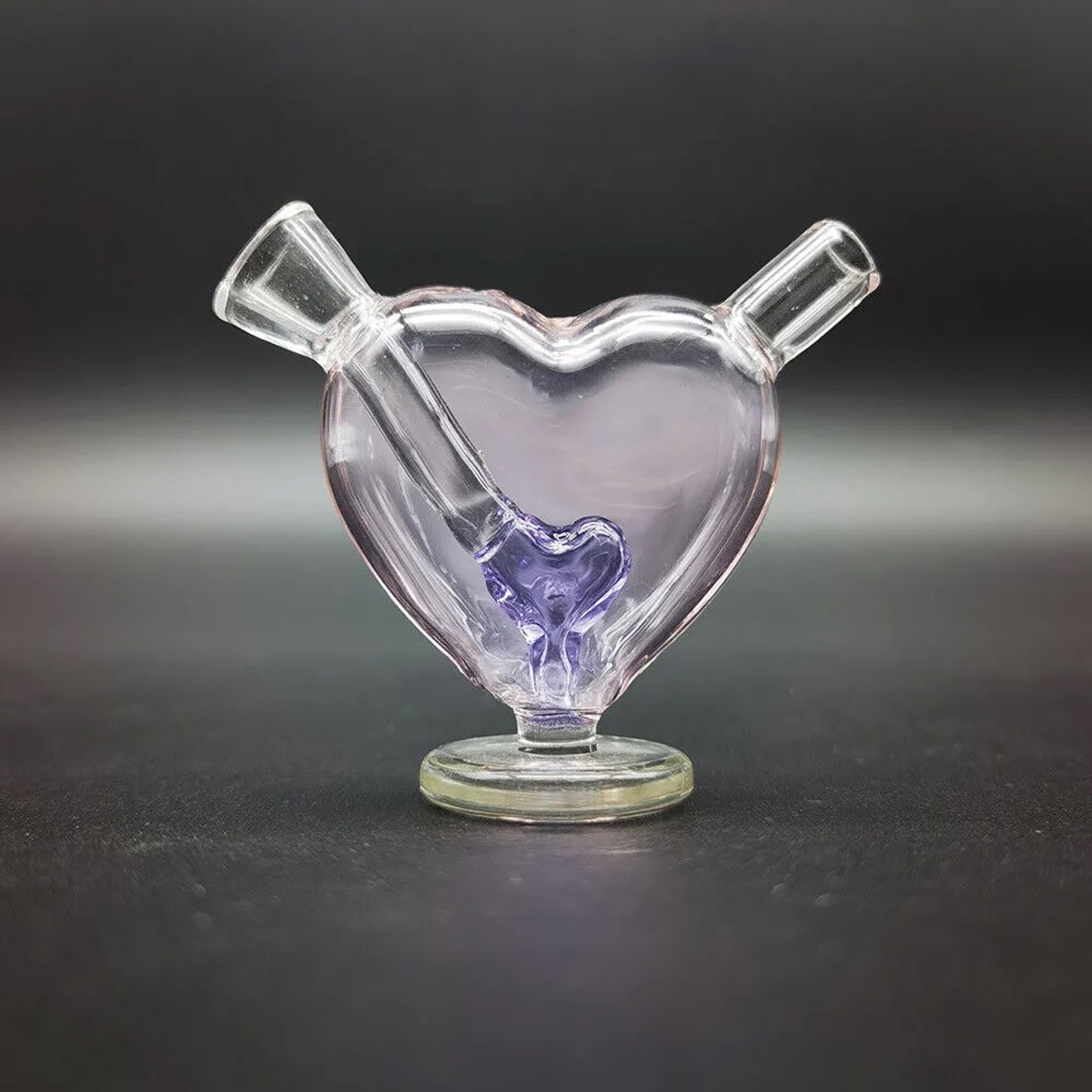 Preview pic of 3 inch mini Cute heart shaped glass bubble