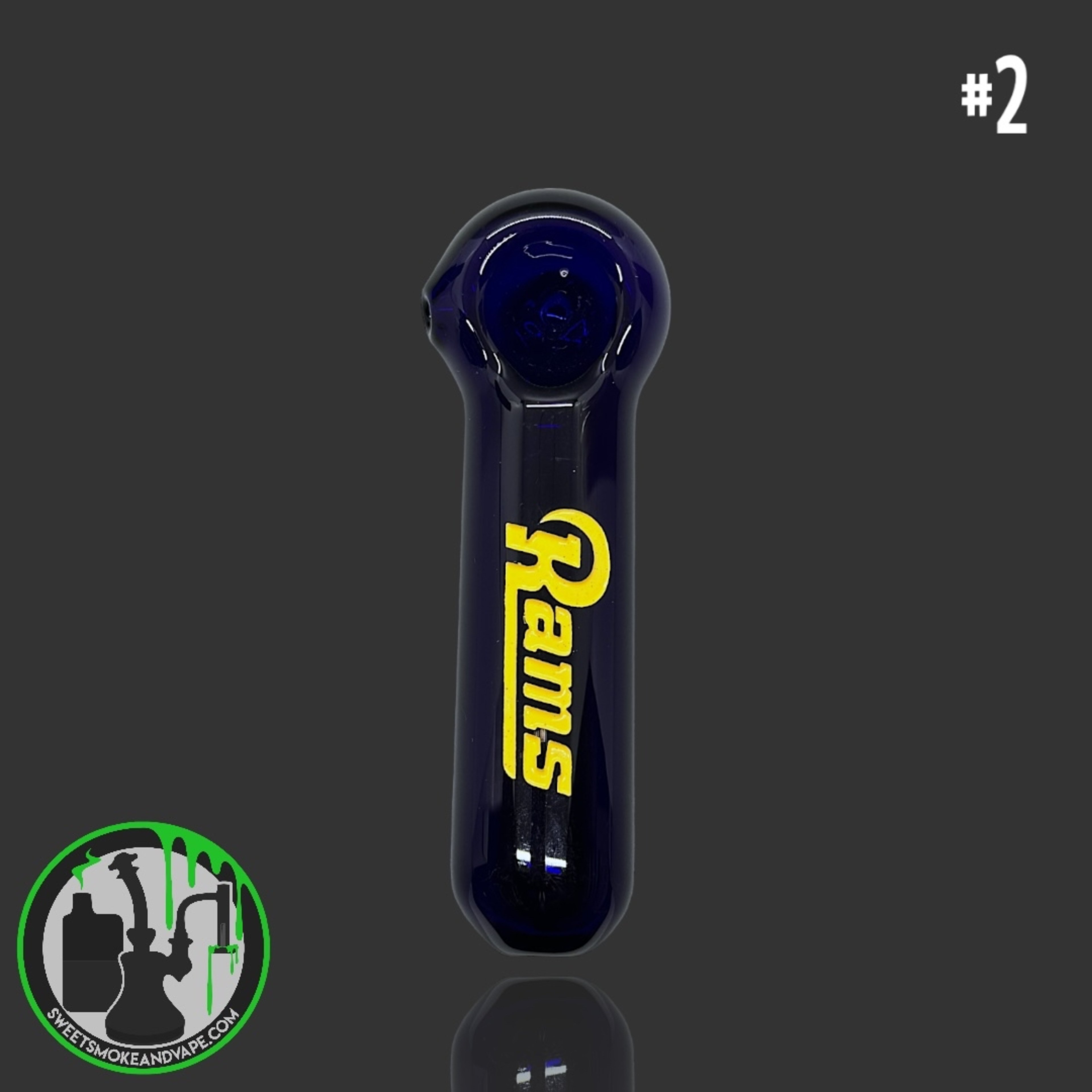 Preview pic of Daniel's Glass Art - Spoon Dry Pipe (Rams) #2