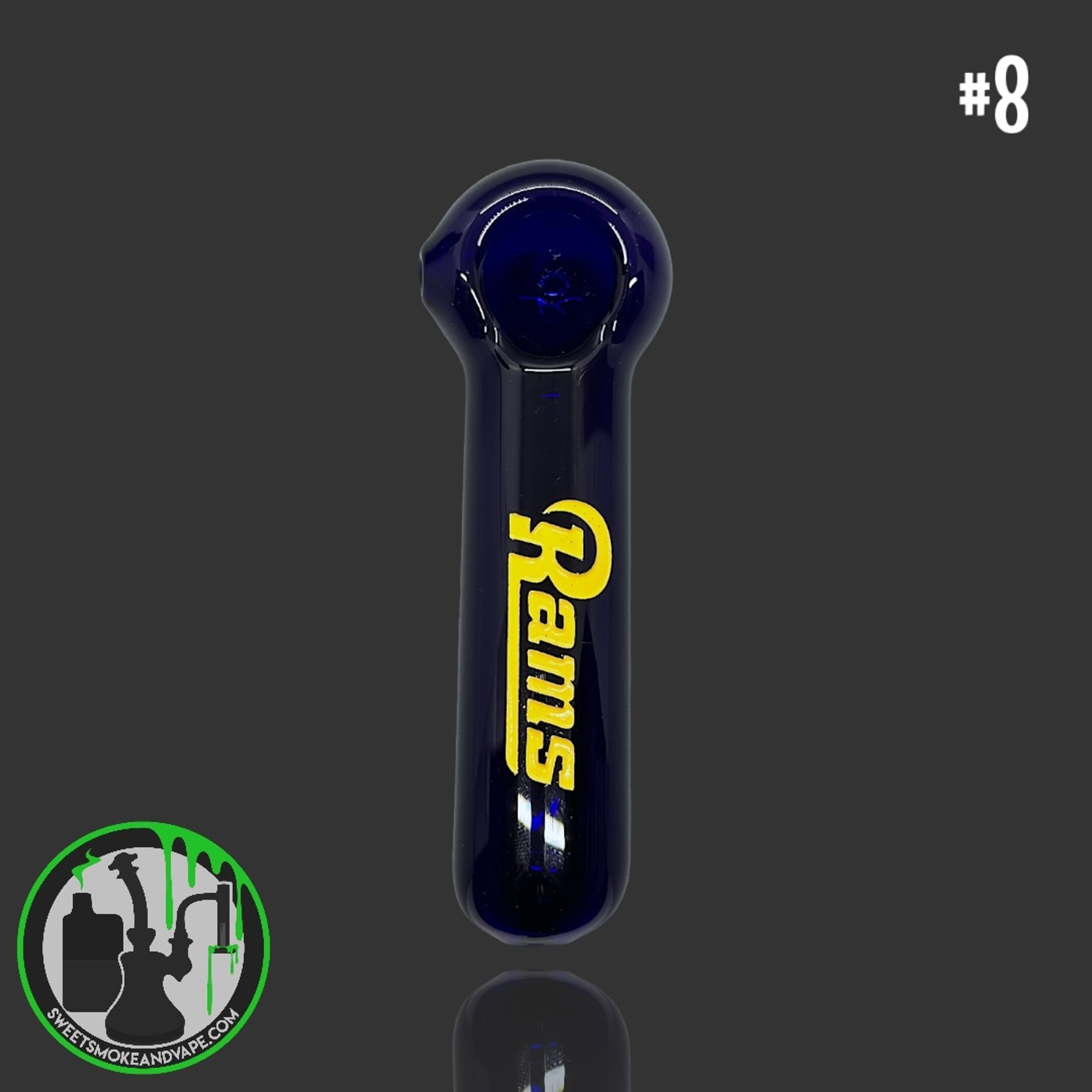 Preview pic of Daniel's Glass Art - Spoon Dry Pipe (Rams) #8