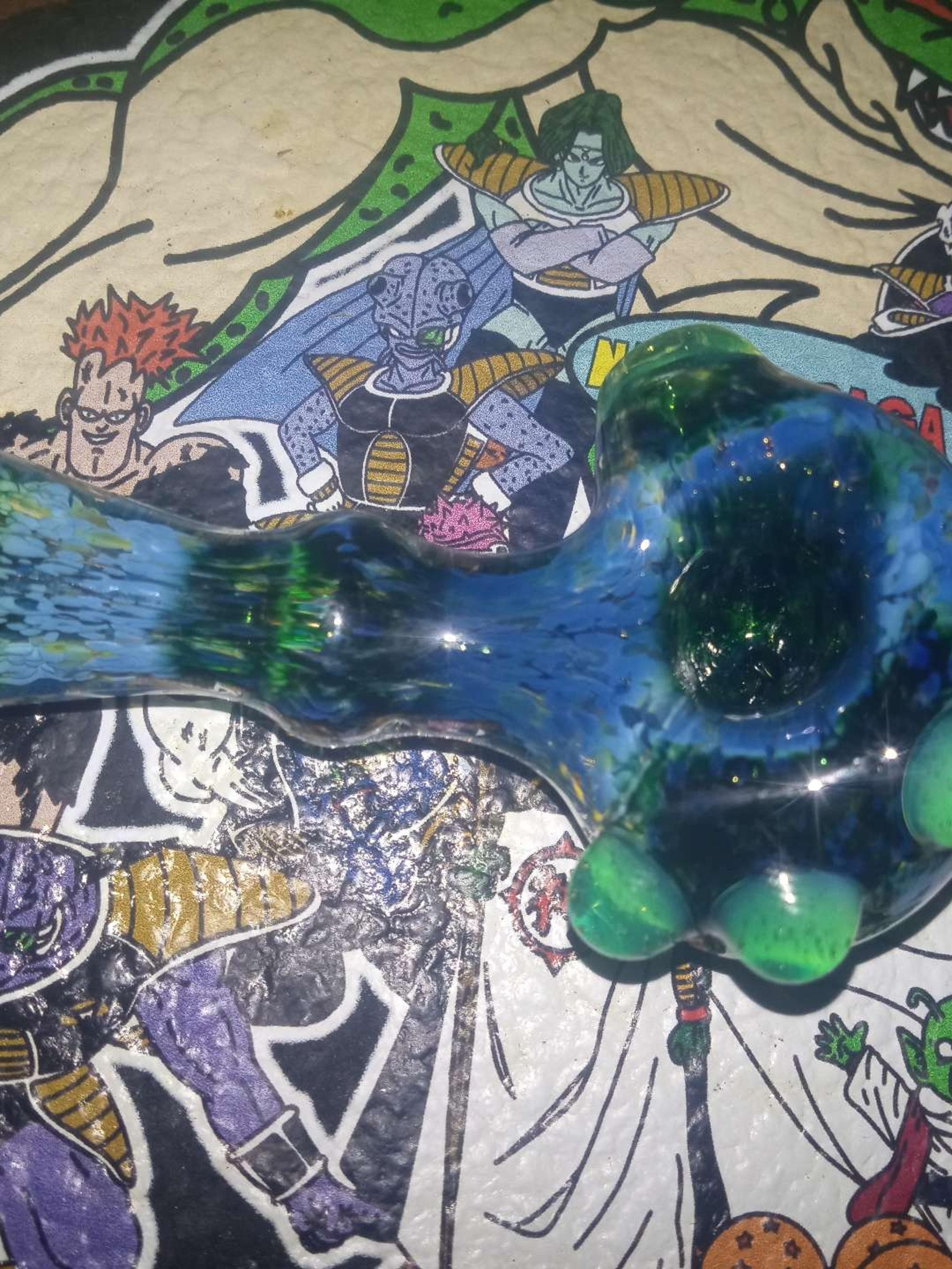Preview pic of Beautiful blue and green spoon