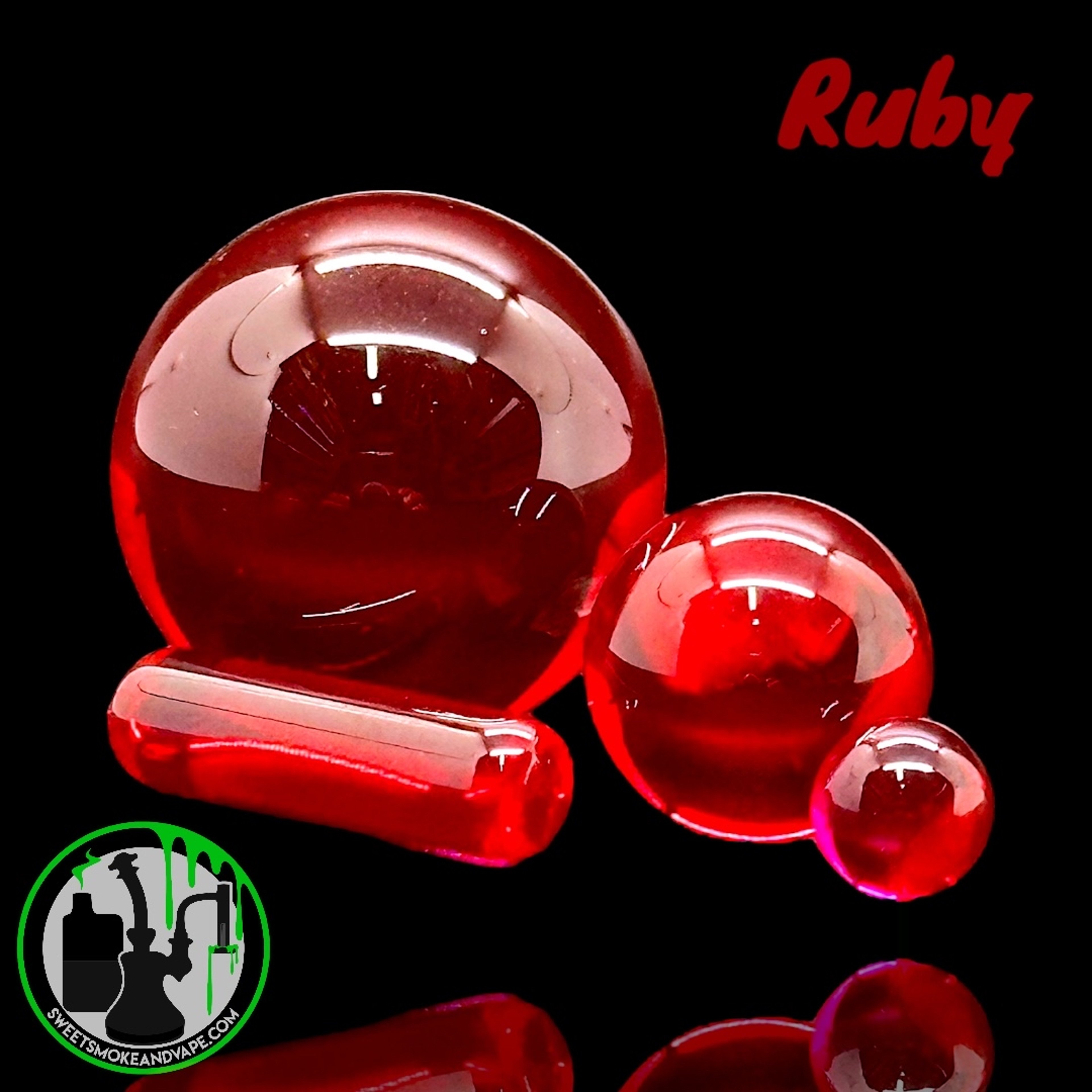 Preview pic of Ruby Pearl Co - Terp Slurper Set (Ruby)