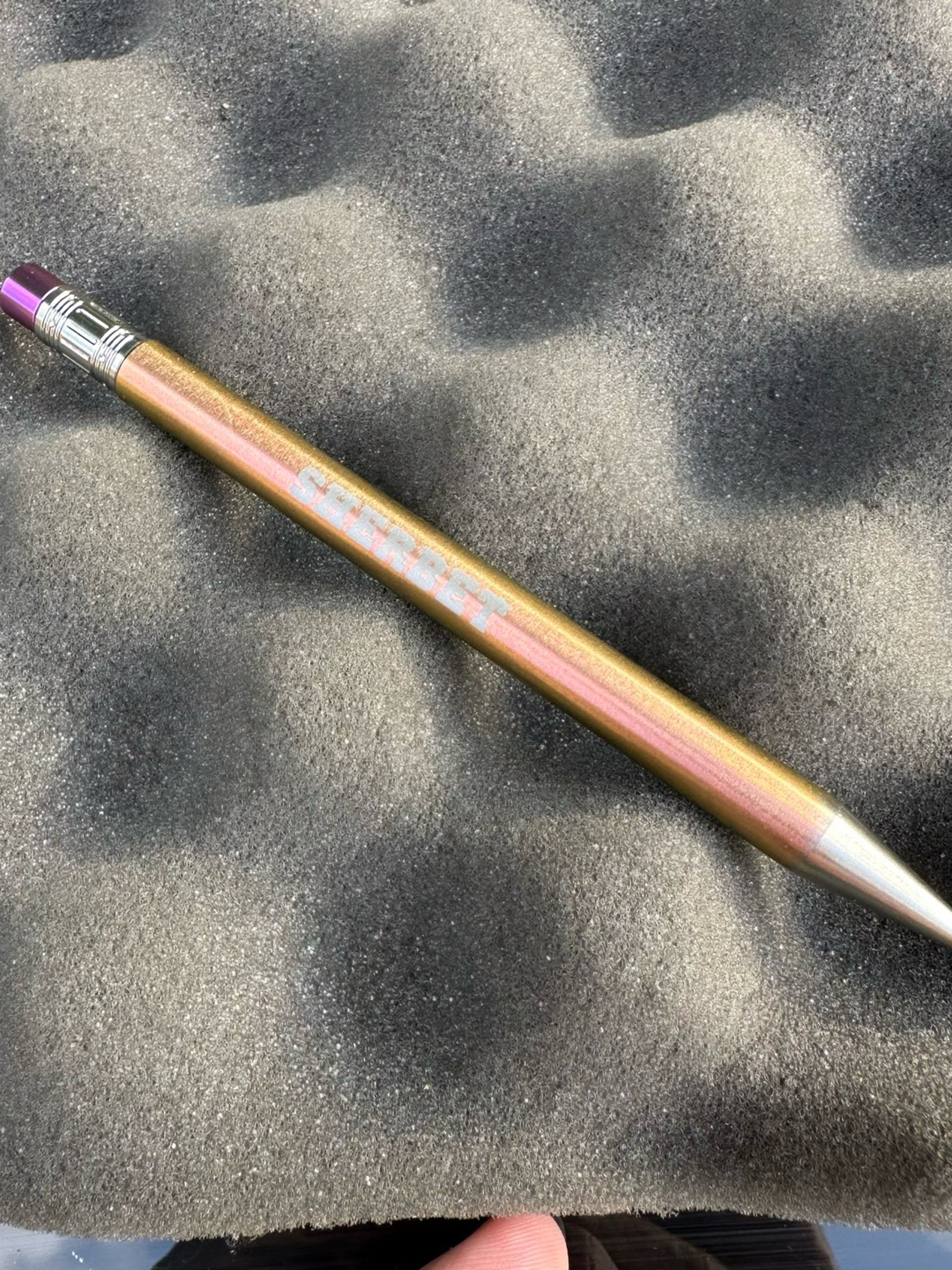 Preview pic of 8mm Titanium pencil gold