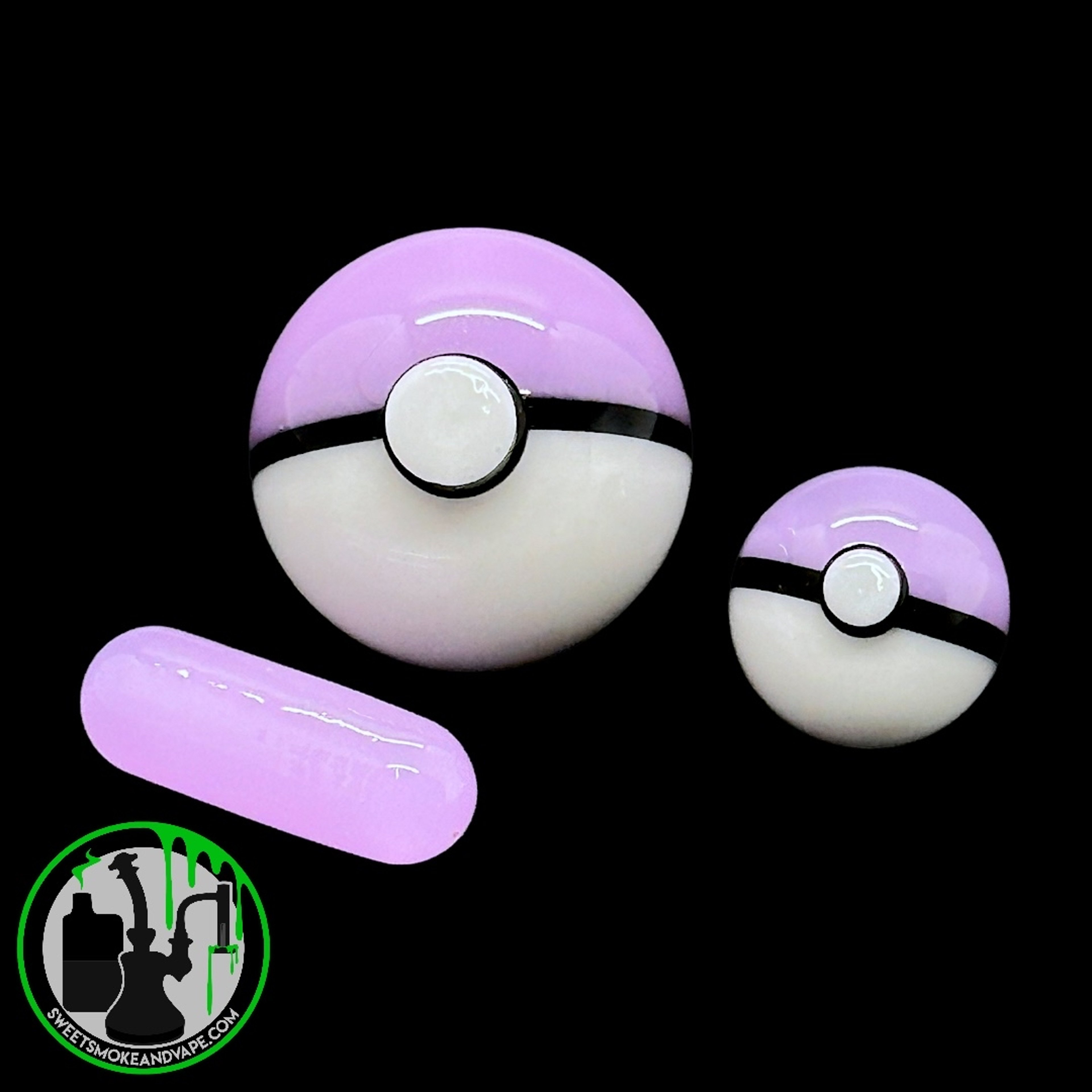 J Creature Glass - 3 Piece Pokeball Slurper Set (Cotton Candy) image 0
