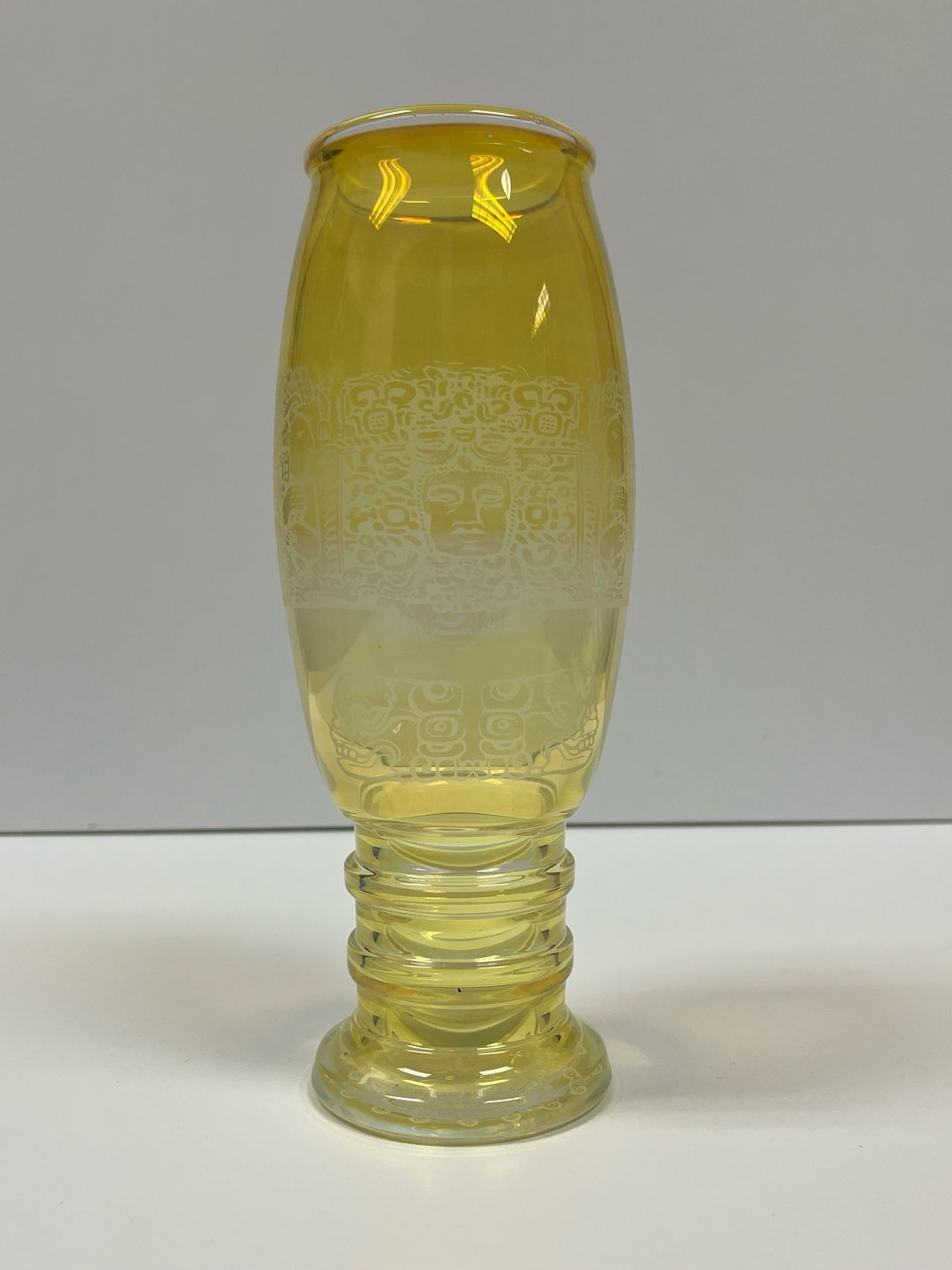 Little B Glass or Justin Brinson Drinking Glass with Mayan artwork image 0