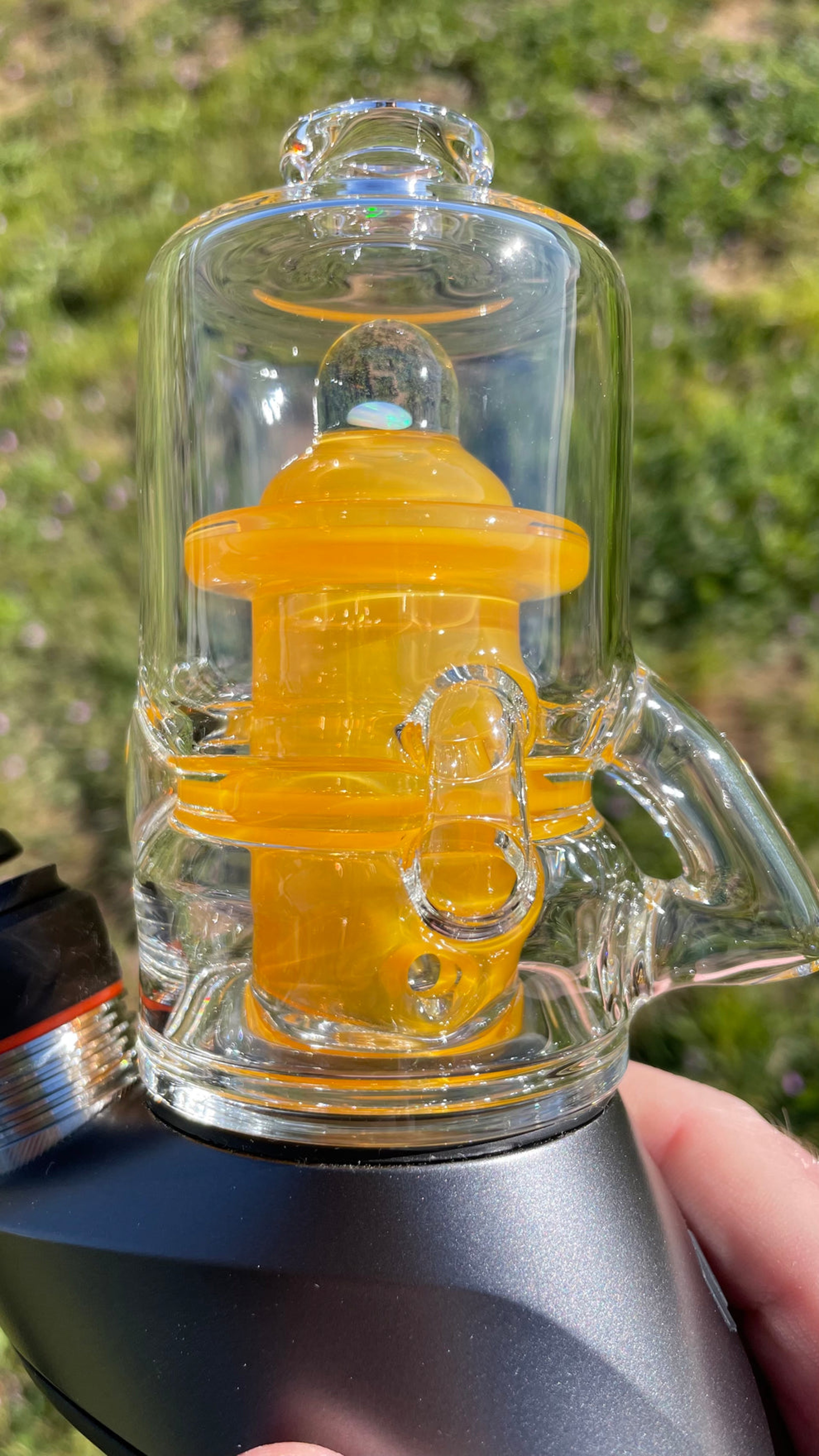 Preview pic of OctoGlass UFO Recycler w/Opal (Peak Top)