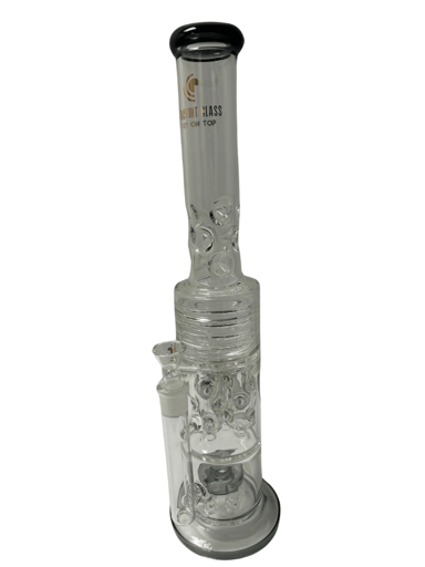 Preview pic of "21.7"" High Point Glass Glass Water Pipe Bong - WPA-234-BLK"