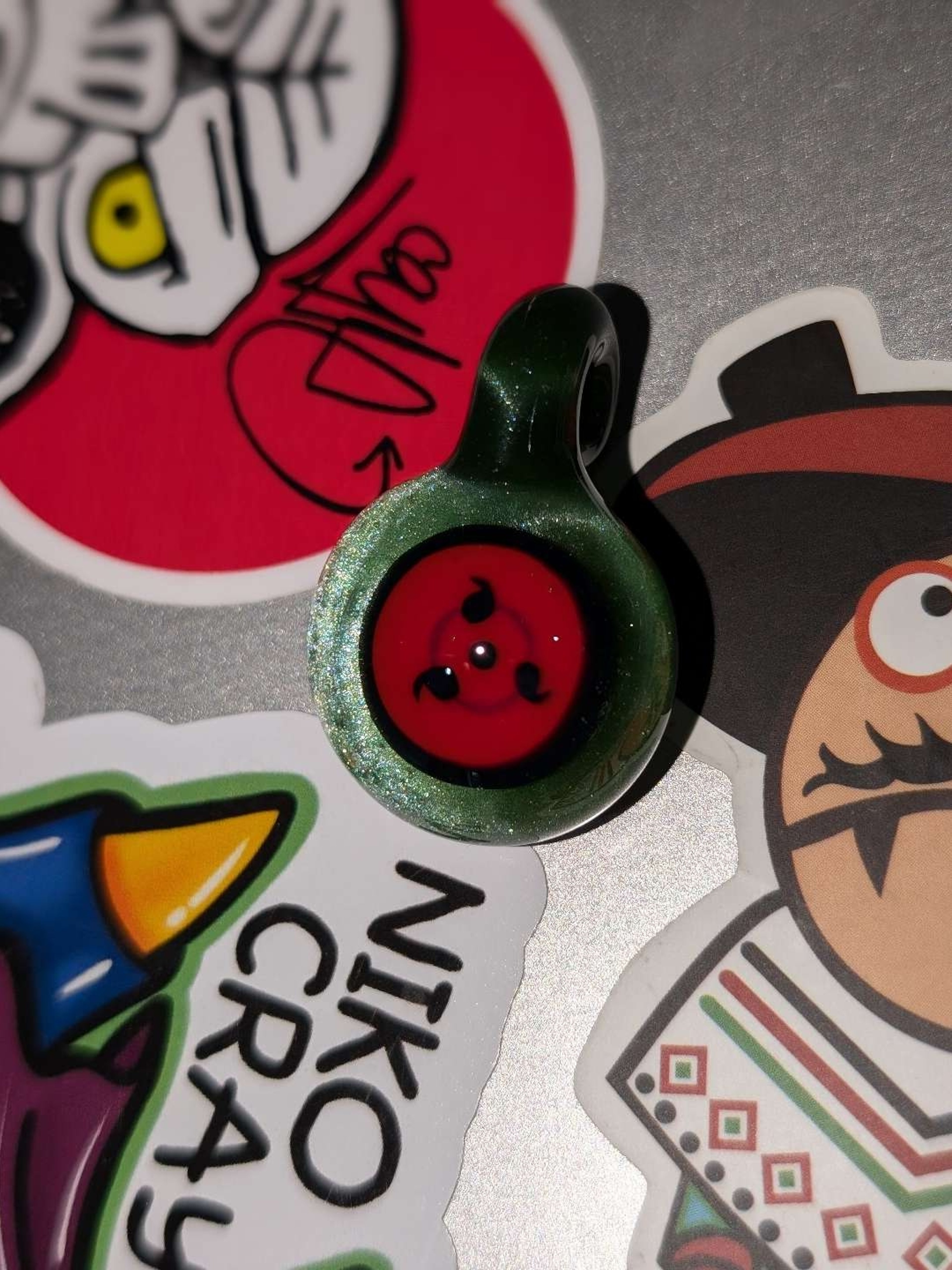 Preview pic of Sharingan Eye milli/murrine pendant