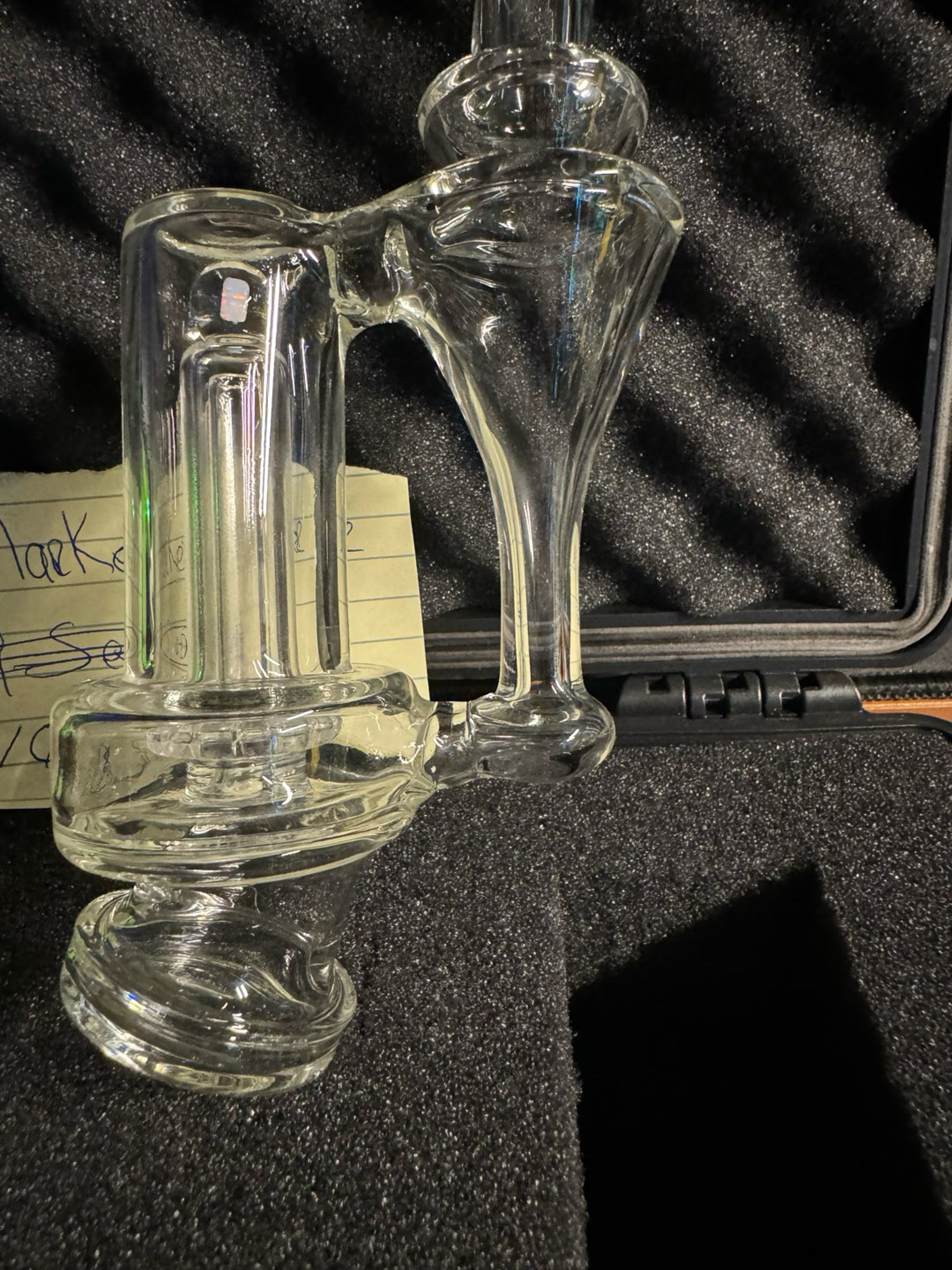 Preview pic of Iridescent Glass Puffco Peak Clear encased Opal RBR