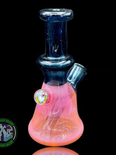 Preview pic of Sky Hizzy Glass - Rig #2 (Blue Stardust UV & Experimental Opal Peach)