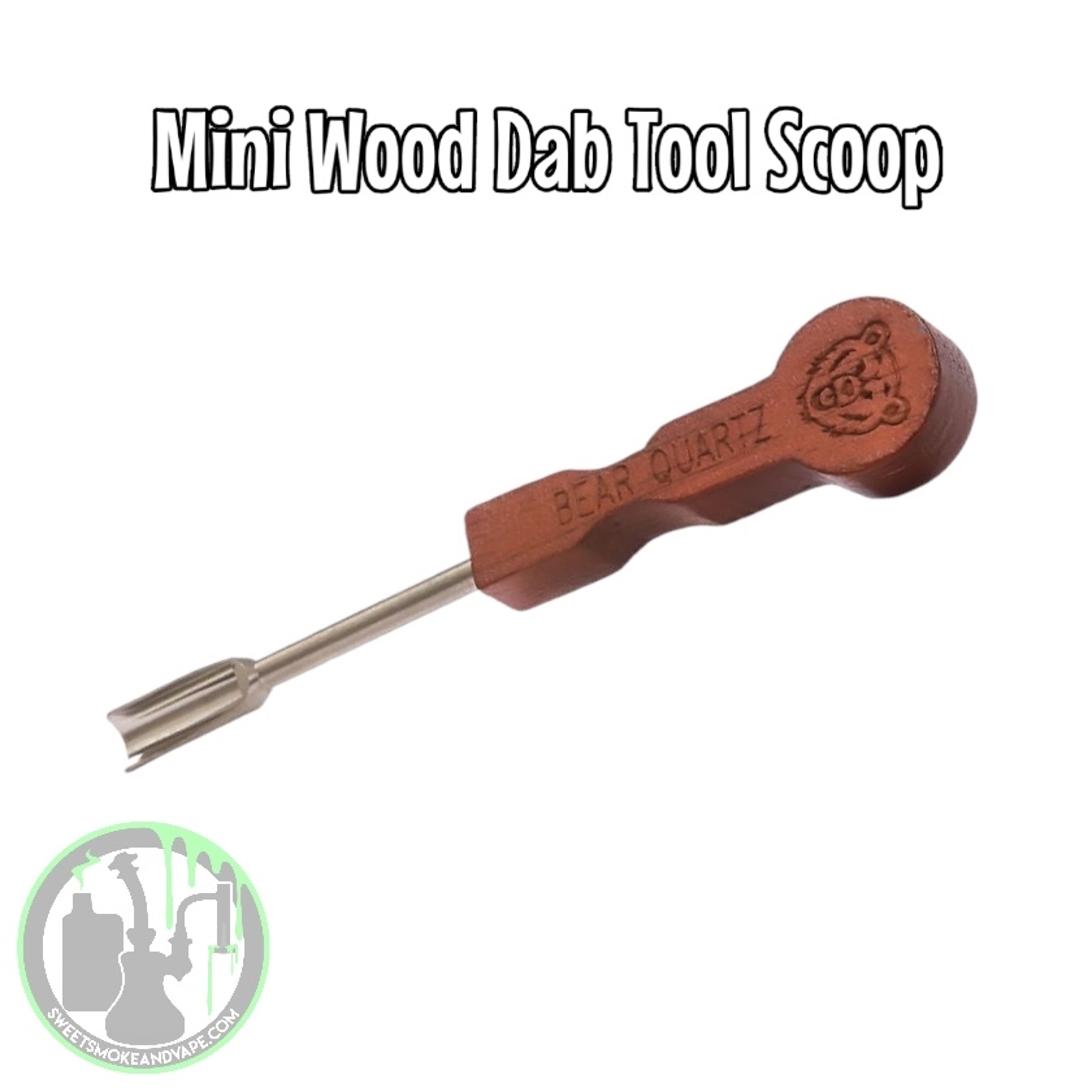 Preview pic of Bear Quartz - Mini Wood Dab Tool Scoop