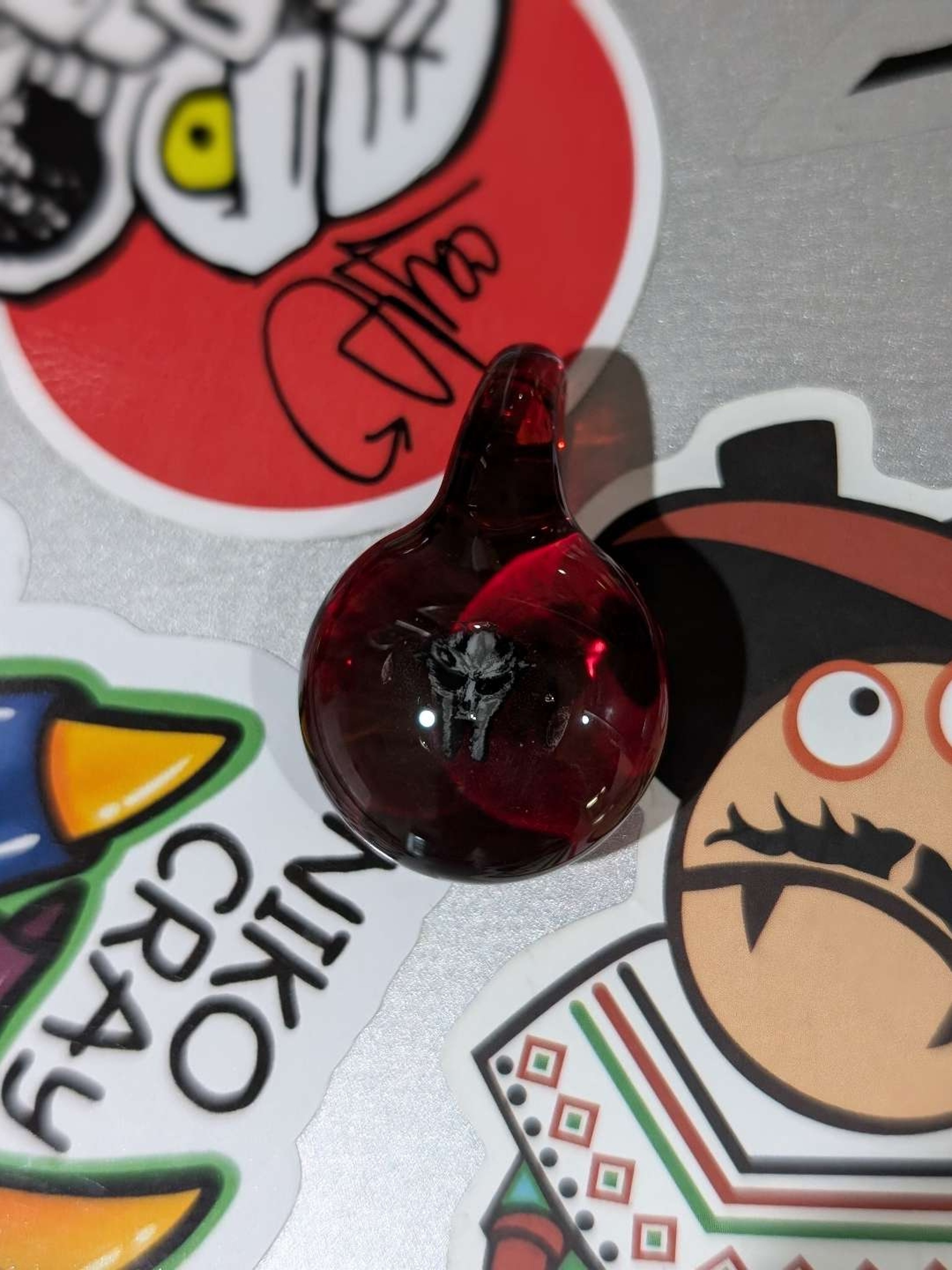 Preview pic of MF DOOM mask milli/murrine pendant