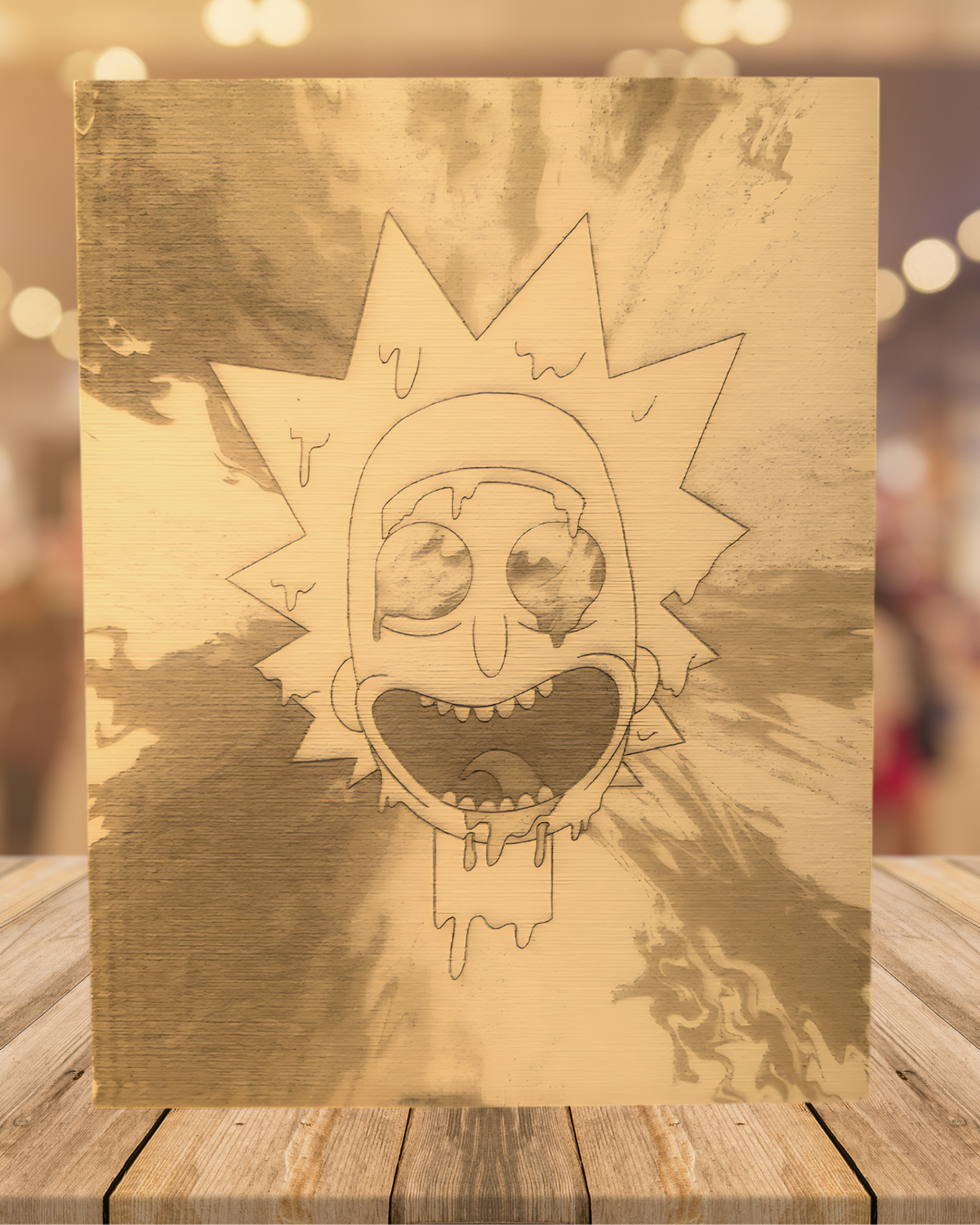 Preview pic of Rick & Morty Engraved Canvas