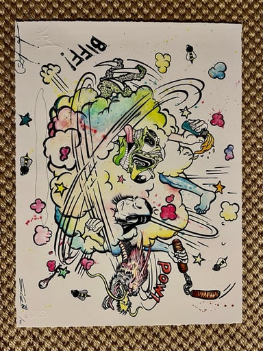 Preview pic of 12x16 Embellished le25/le100 “Fight Club” Glicee Print by Aaron Brooks x Sam Cikauskas
