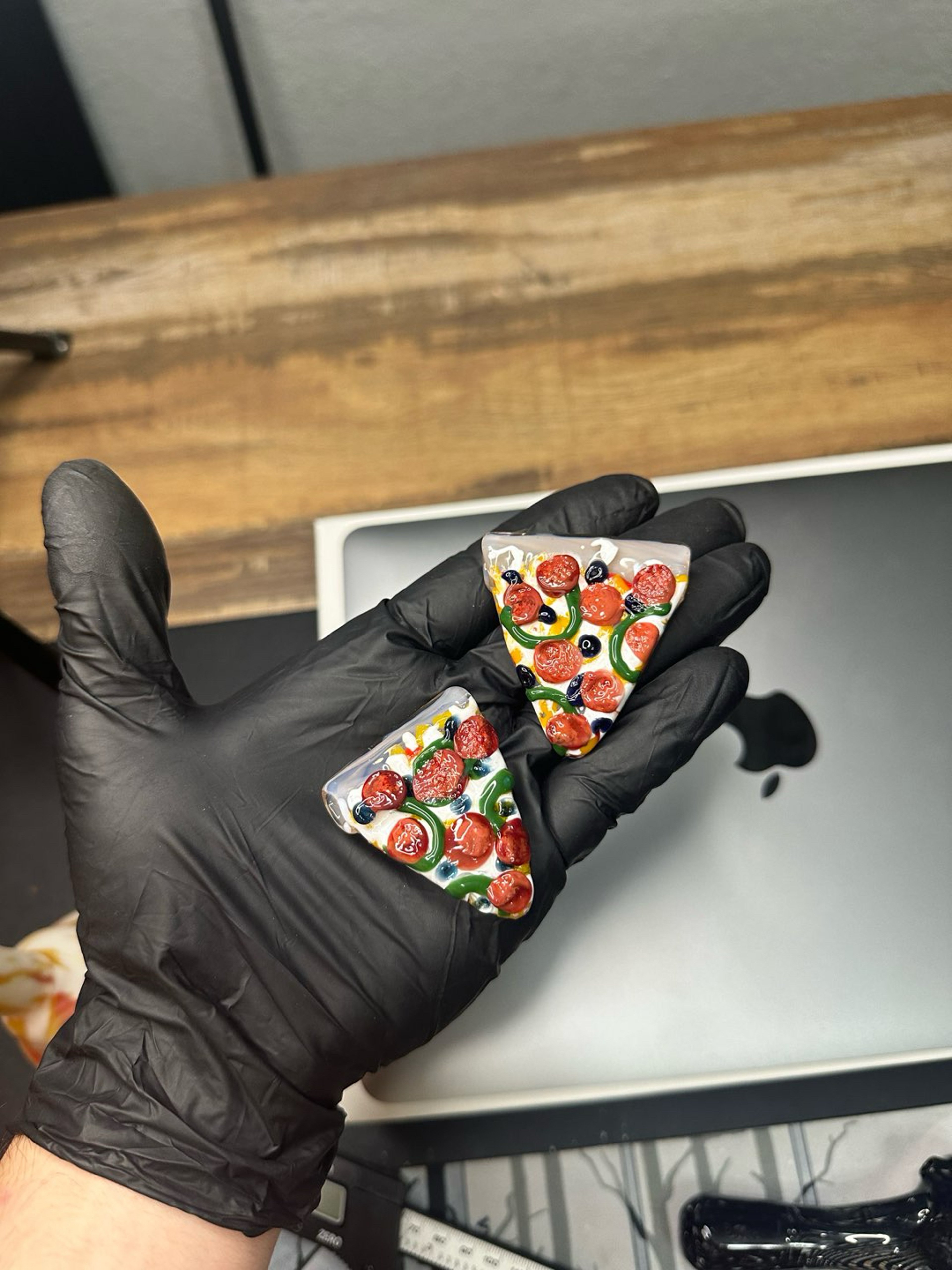 Hollow Crust Pizza Slice Pendents! image 0