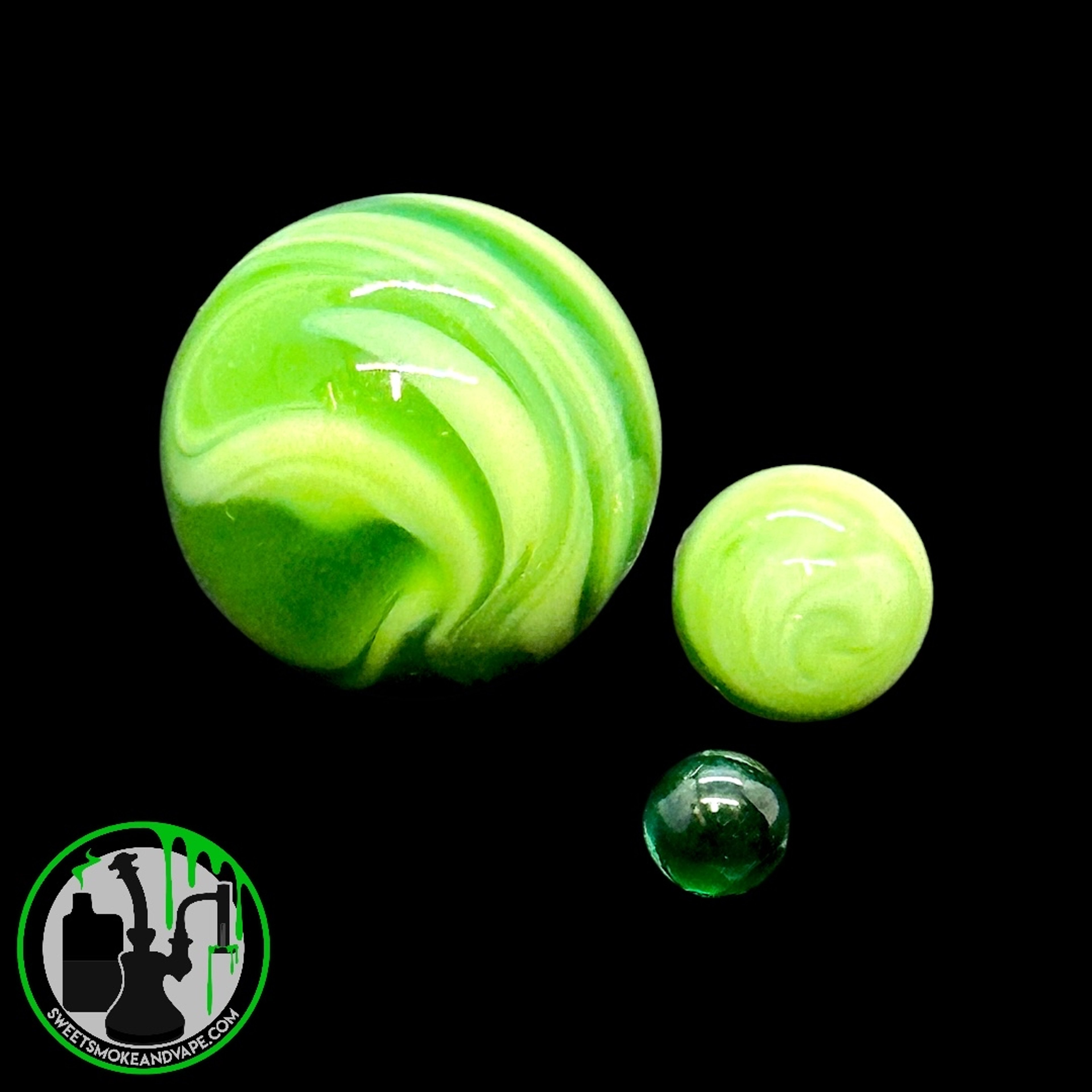 Preview pic of Bear Quartz - Slurper Set Green Swirl