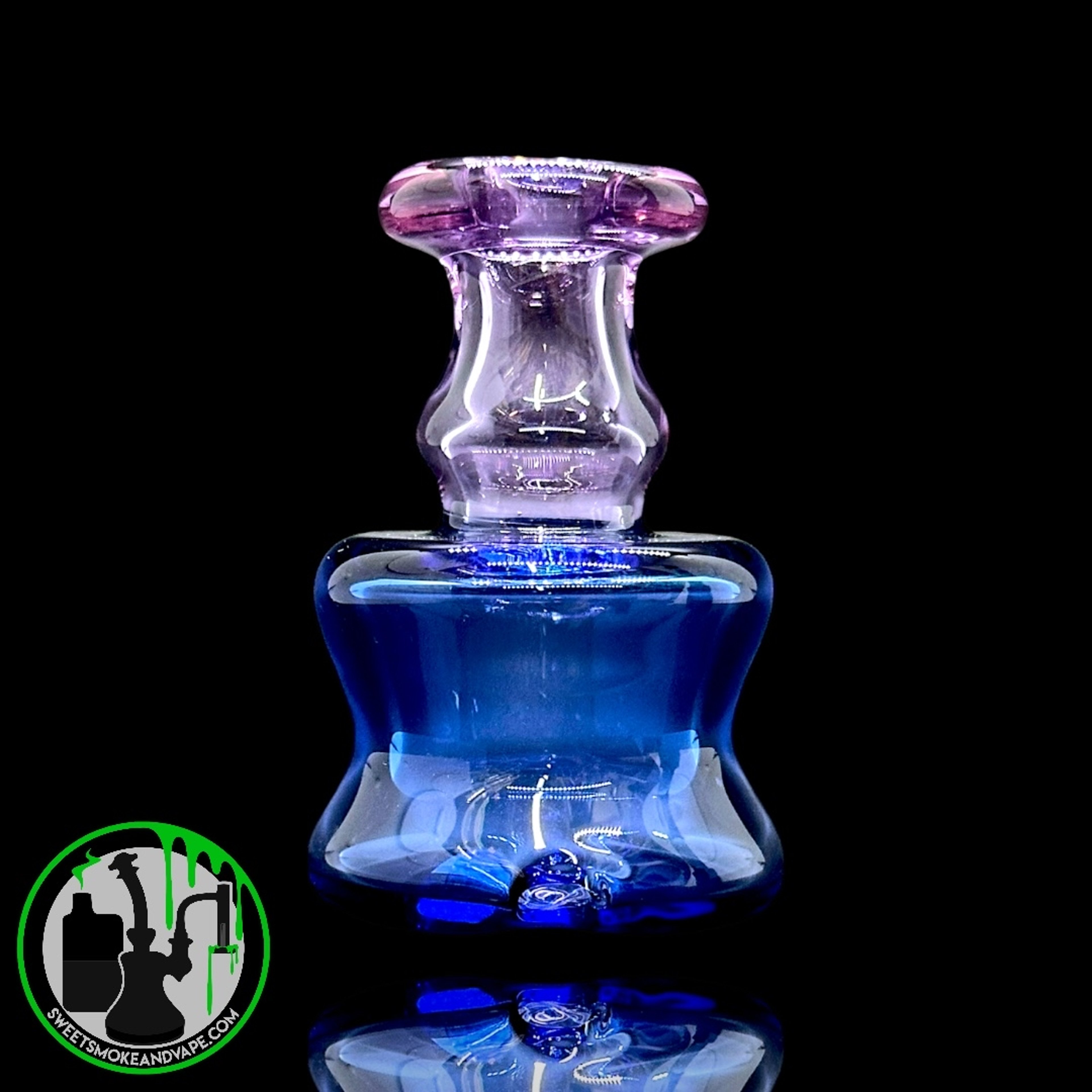 Preview pic of Evol Glass - Puffco Dry Attachment - Transparent Purple/Blue
