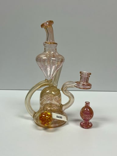 Preview pic of Yano Glass recycler with marble and matching bubble cap
