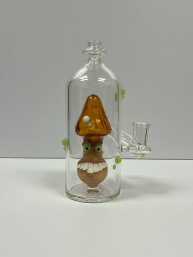 Preview pic of Space Glass mushroom in a jug rig 14mm 90 UV reactive glass glow in dark