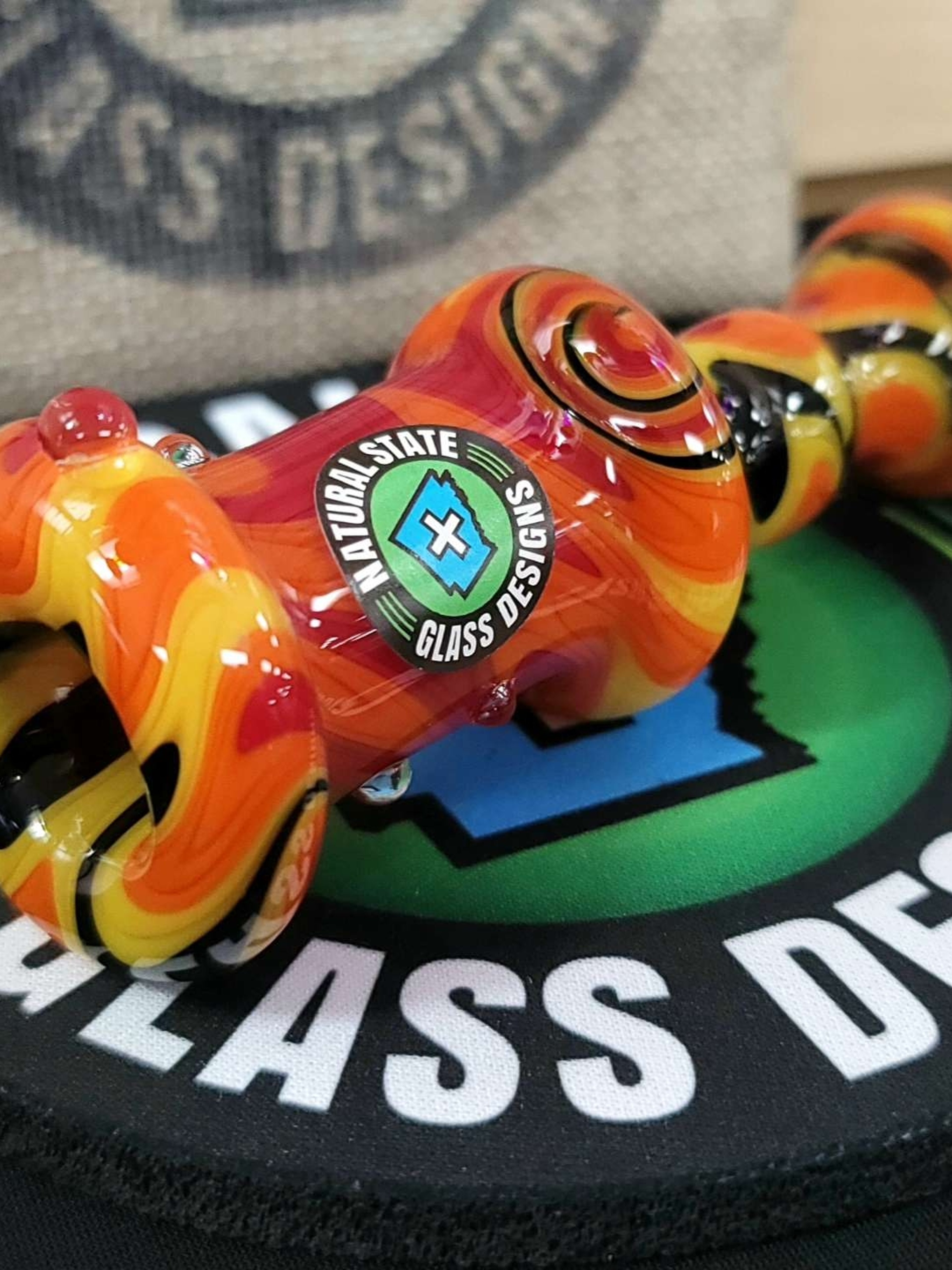 Preview pic of Natural State Glass fully worked chillum