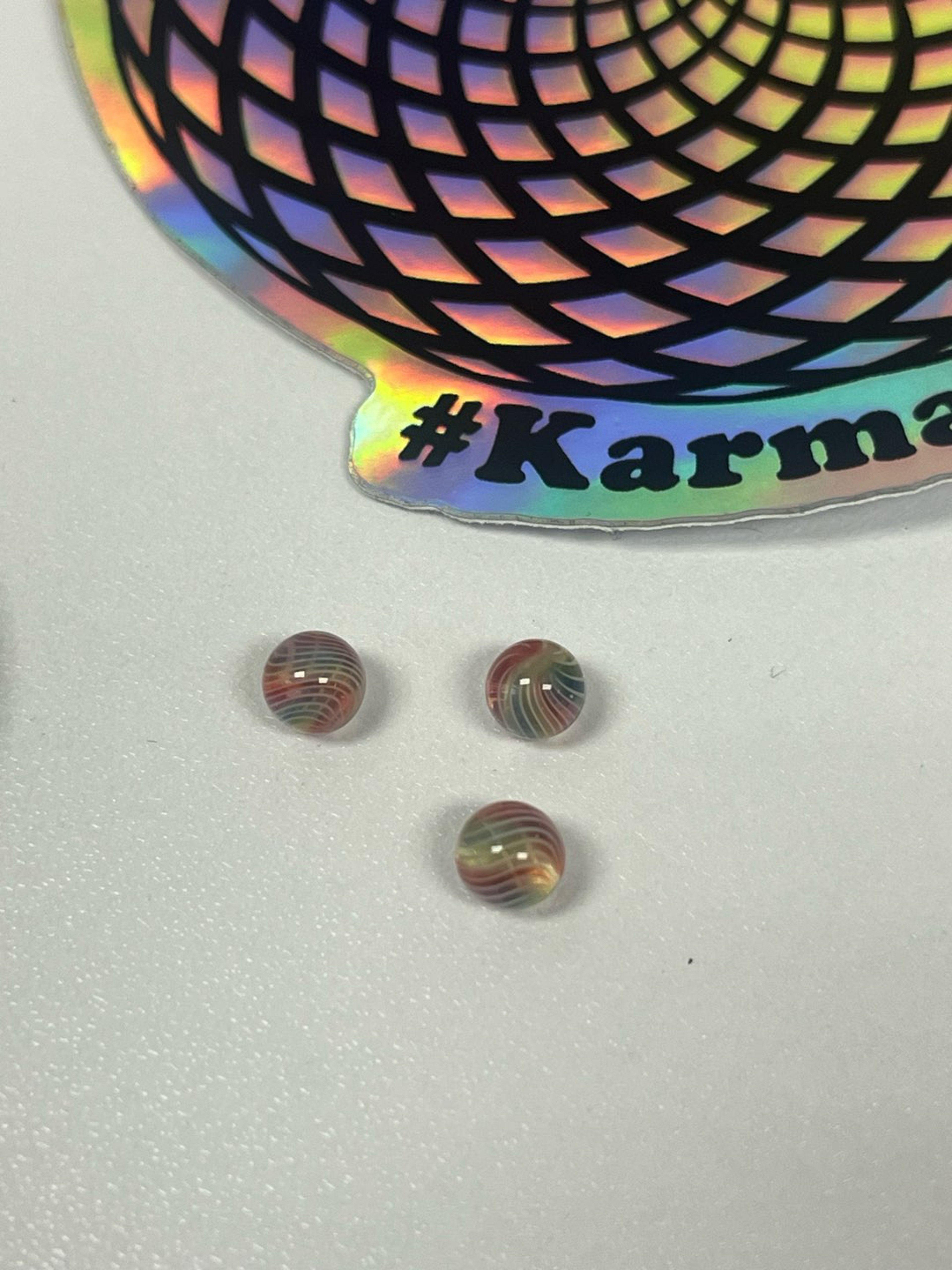 Preview pic of Karma Glass rainbow Terp Pearls price is for 1