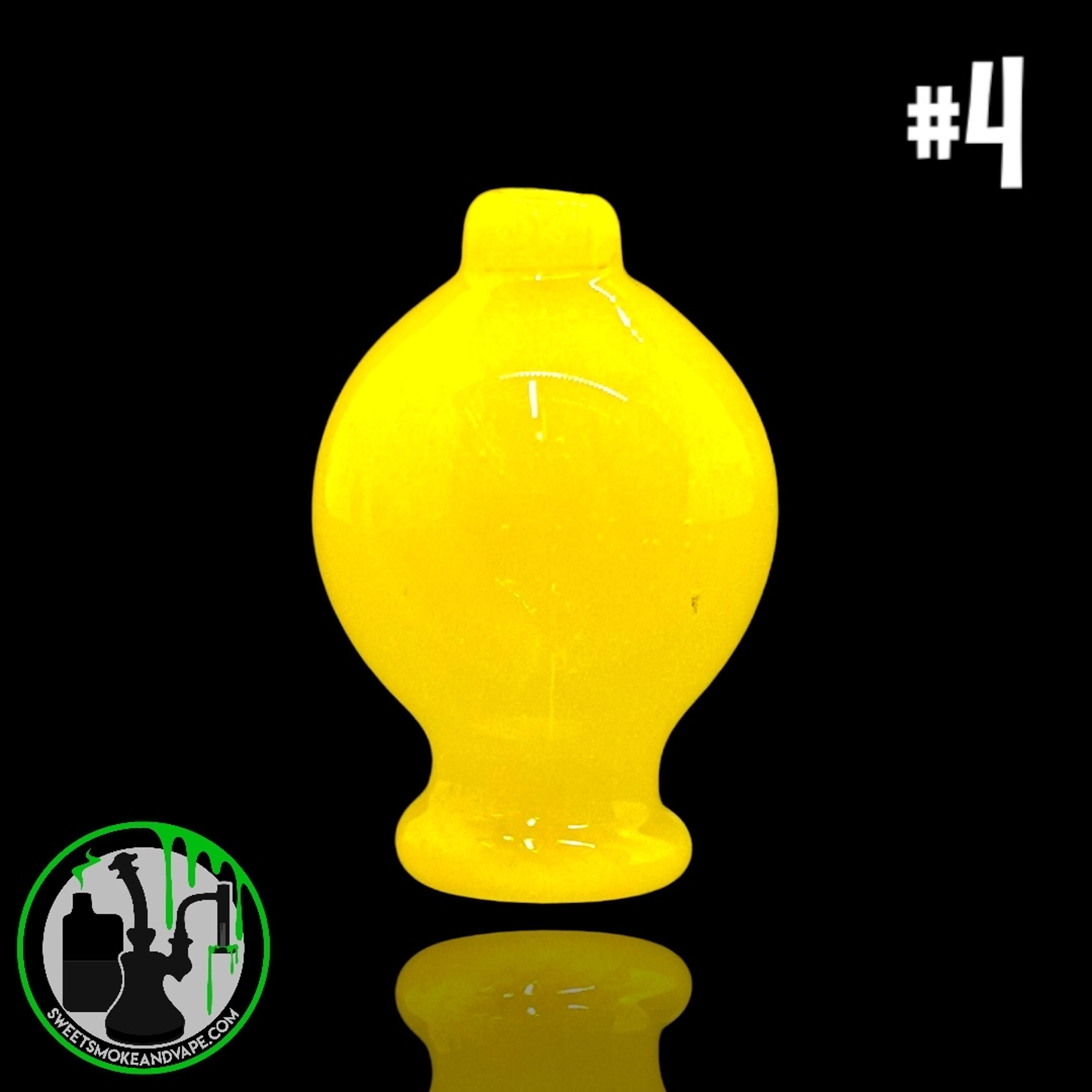 Preview pic of Daniel's Glass Art - Bubble Carb Cap #4 - Yellow