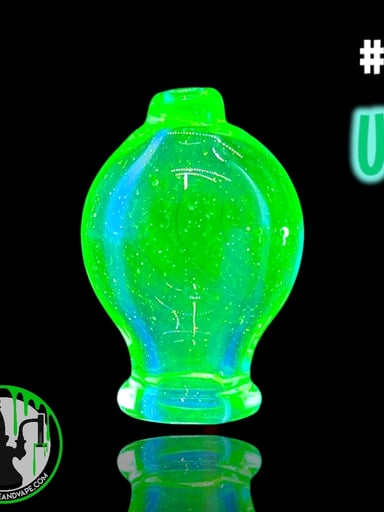 Preview pic of Daniel's Glass Art - Bubble Carb Cap #6 - UV Green