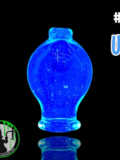 Preview pic of Daniel's Glass Art - Bubble Carb Cap #7 - UV BLUE