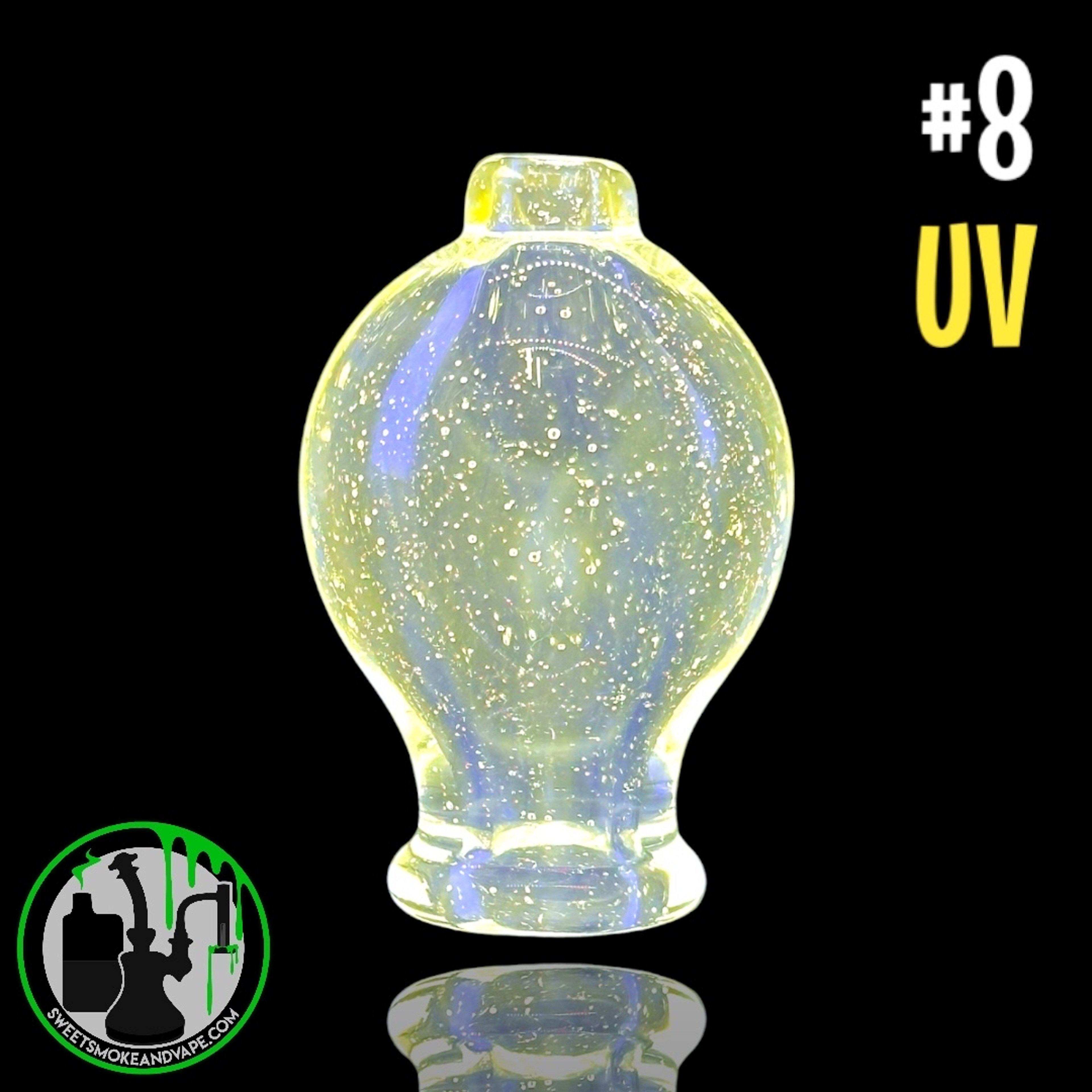 Preview pic of Daniel's Glass Art - Bubble Carb Cap #8 - UV Yellow