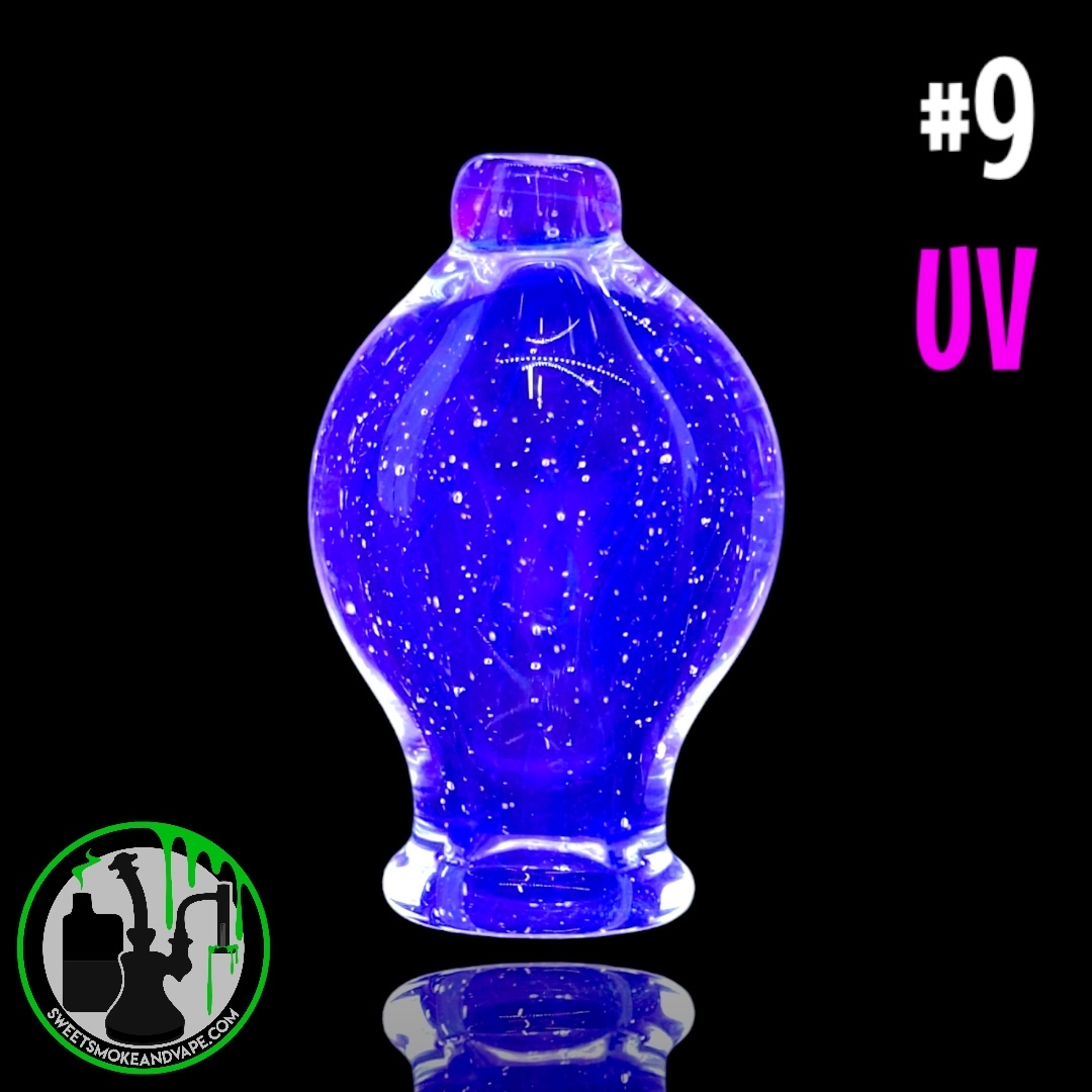 Preview pic of Daniel's Glass Art - Bubble Carb Cap #9 - UV Pink