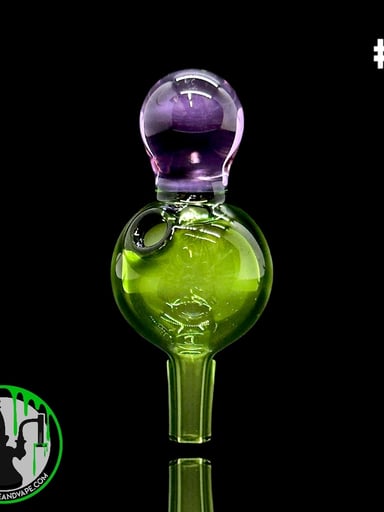 Preview pic of CPB Glass - Directional Carb Cap (Green & Purple)