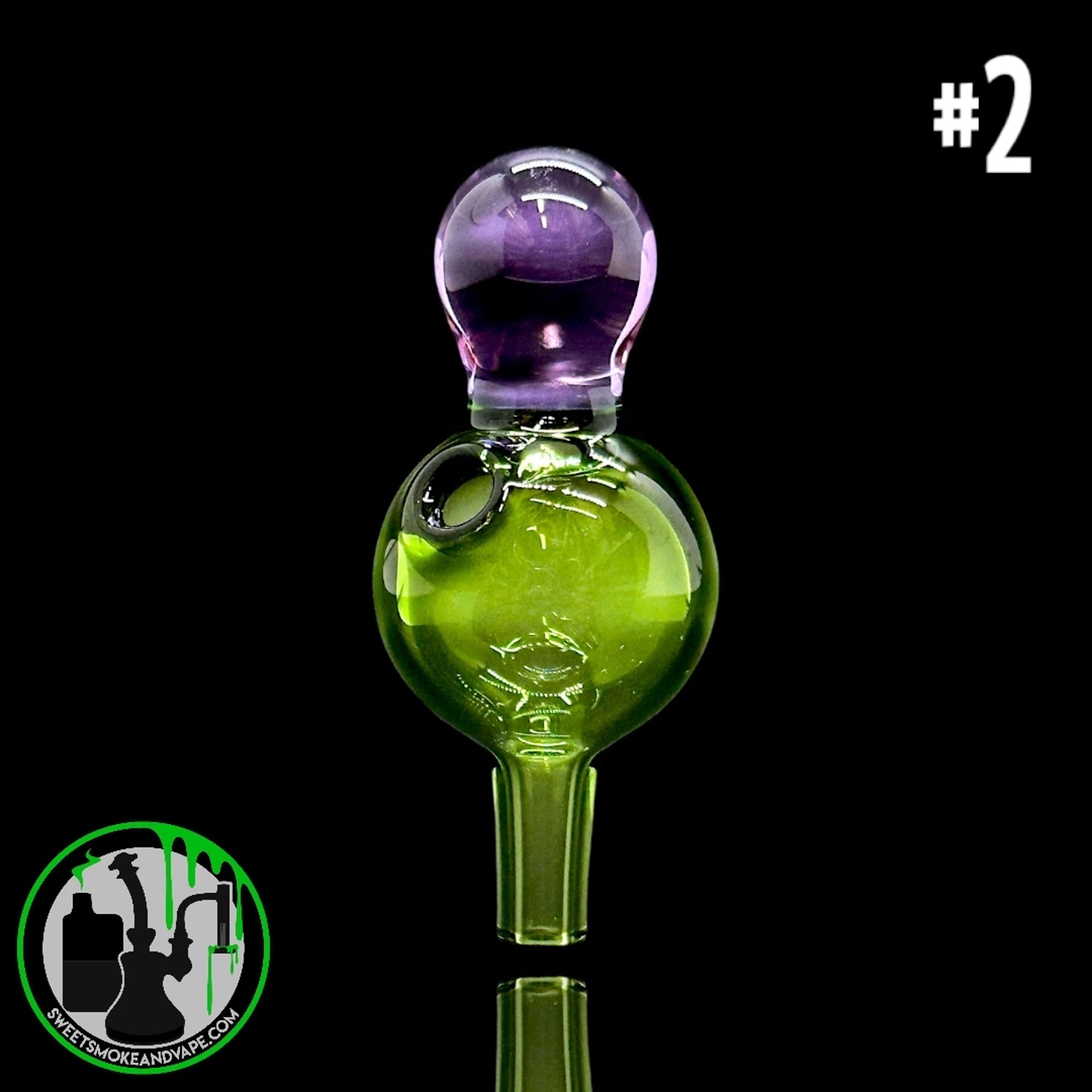 Preview pic of CPB Glass - Directional Carb Cap (Green & Purple)