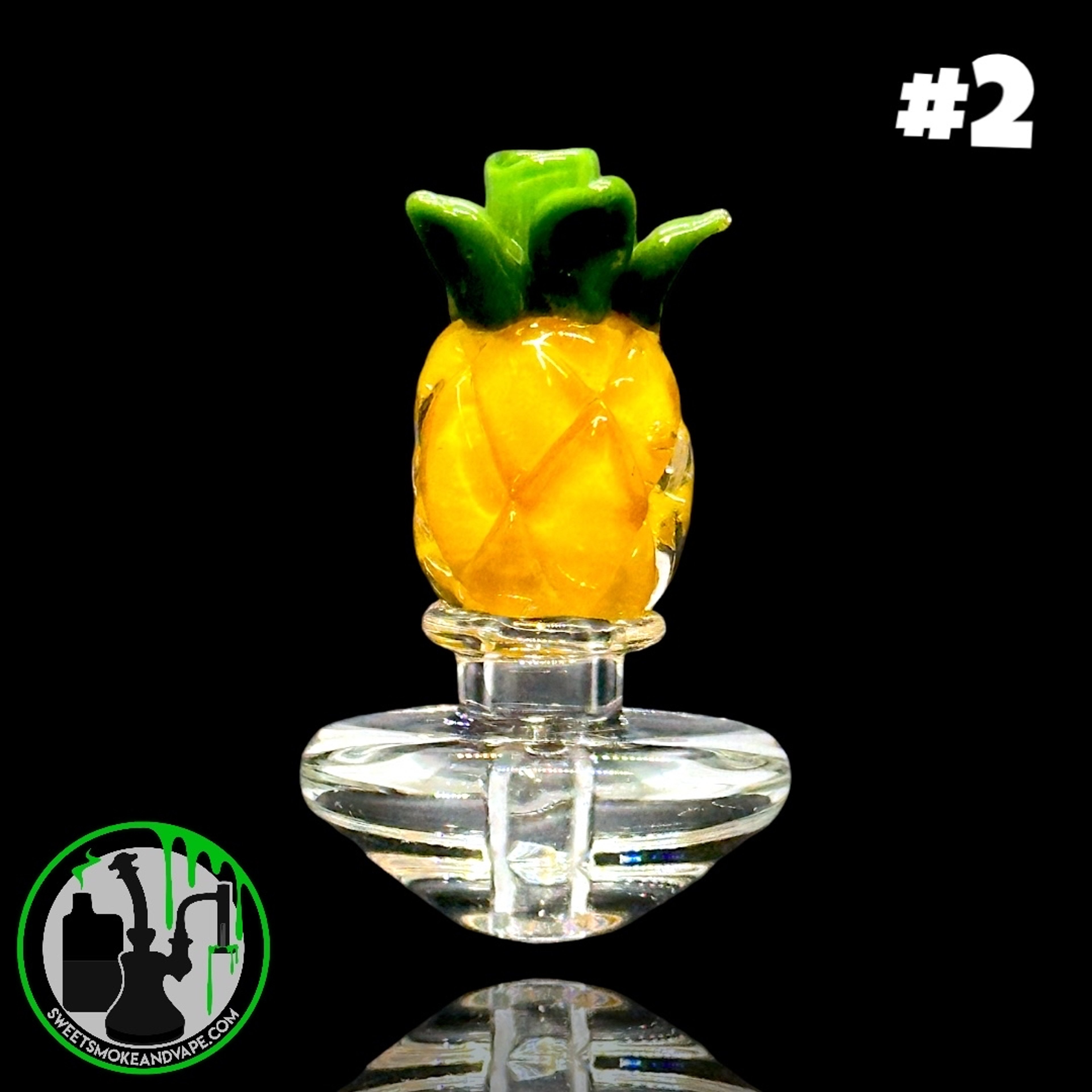 Preview pic of Empire Glassworks - Puffco Peak Carb Cap - Pineapple #2