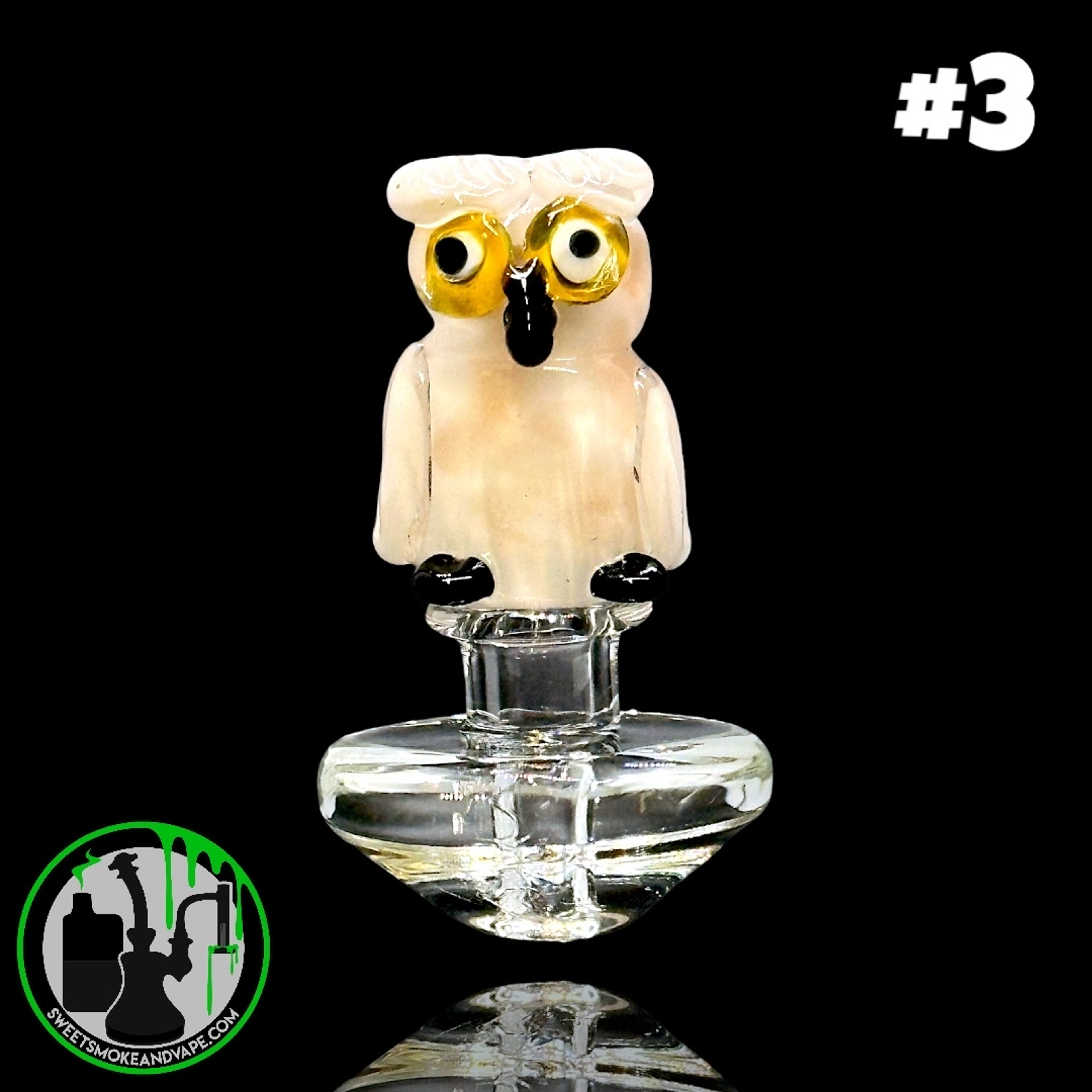 Preview pic of Empire Glassworks - Puffco Peak Carb Cap - Owl #3