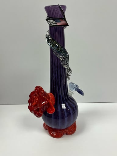 Preview pic of Noble Glass with Rose accent, soft glass, heavy