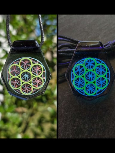 Preview pic of Flower of Life Layered Glow Pendant